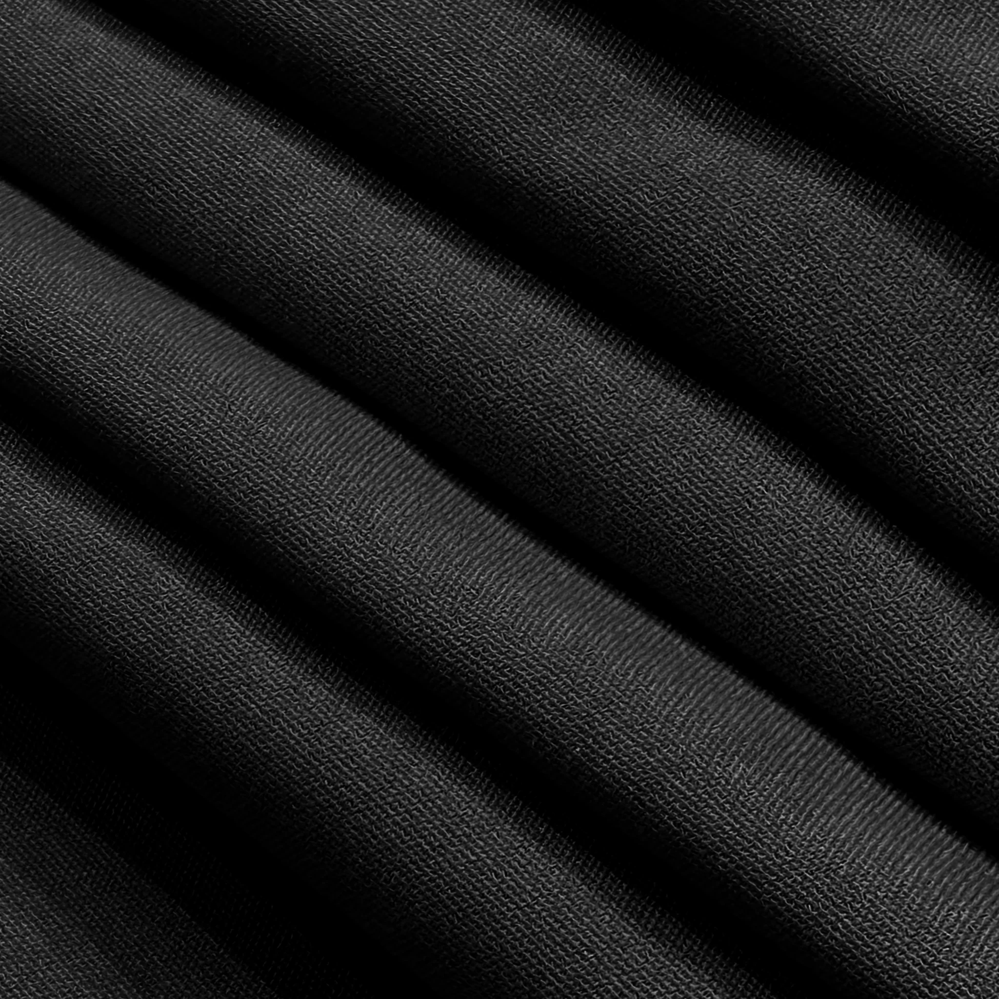 Premium 120" Round Black Spun Polyester Tablecloth - Image 7