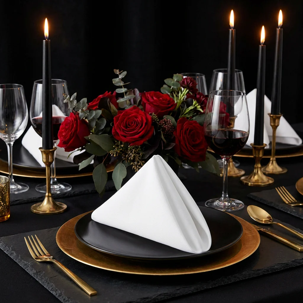 17"x17" Premium Polyester Napkin - White - Image 3