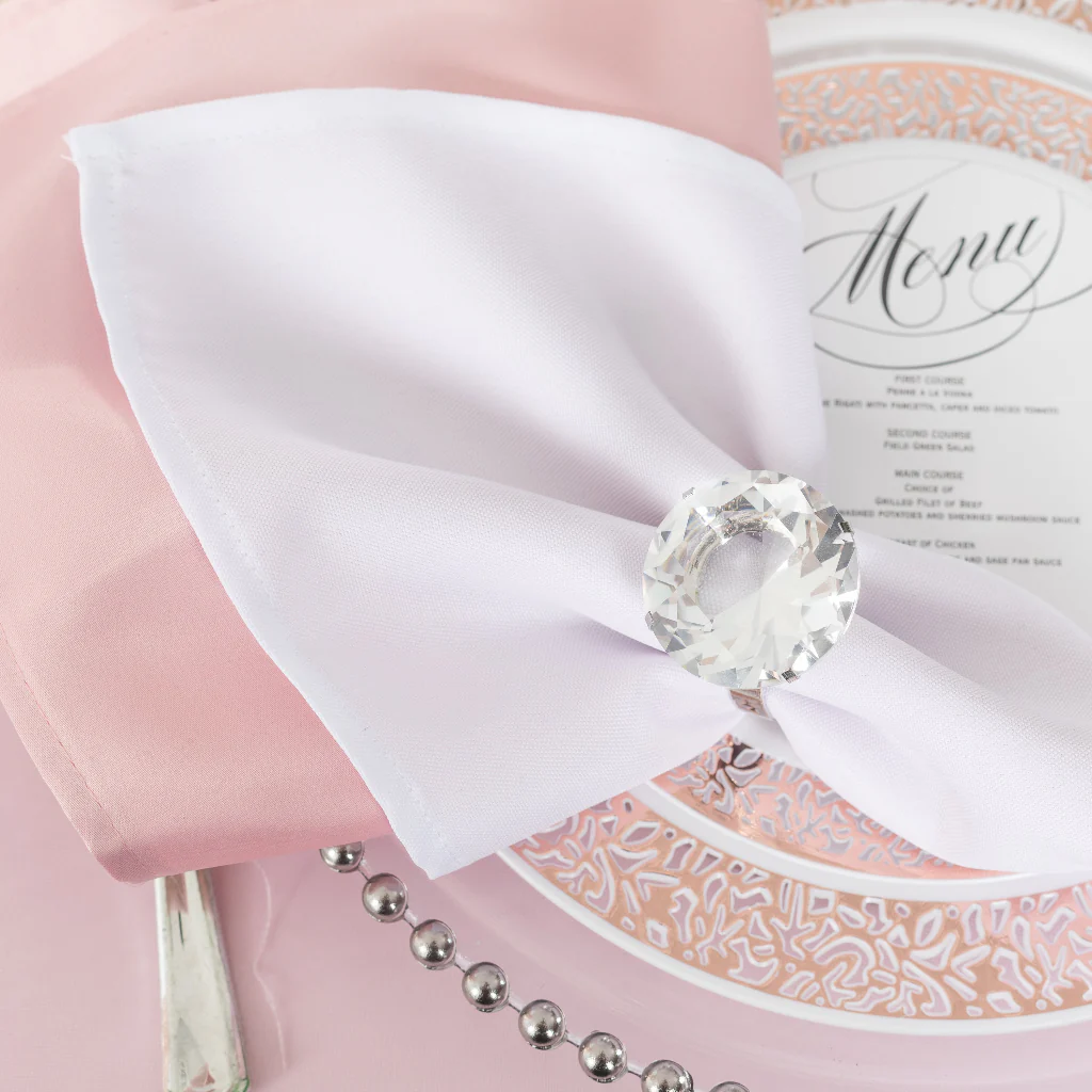 17"x17" Premium Polyester Napkin - White - Image 5