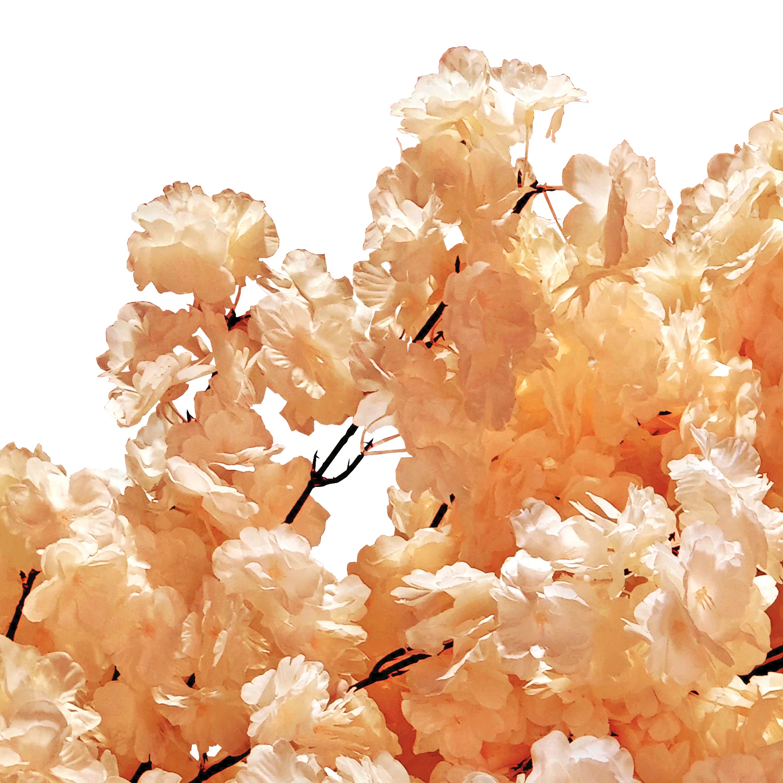 2 pcs 9.5ft Cherry Blossom Wedding Arch Backdrop - Peach - Image 5