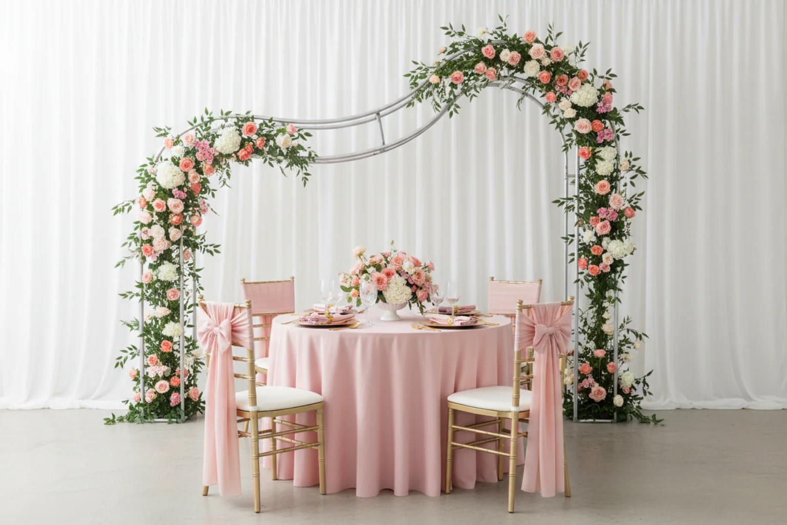 3D Curvy Wave Arch Backdrop Stand 8.2ft H x 11.50ft W - Image 6