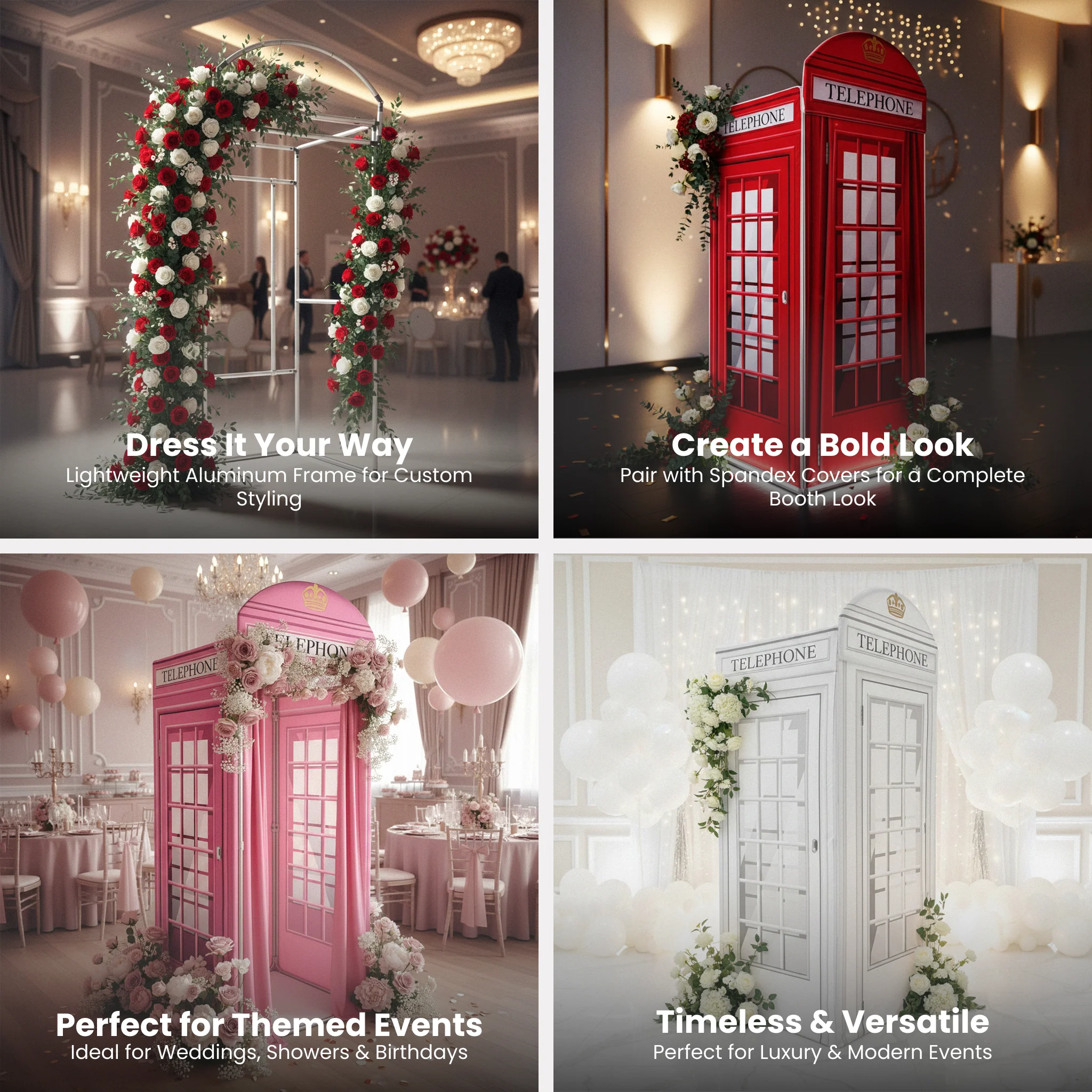 3D Telephone Booth Aluminum Frame Stand - Image 3
