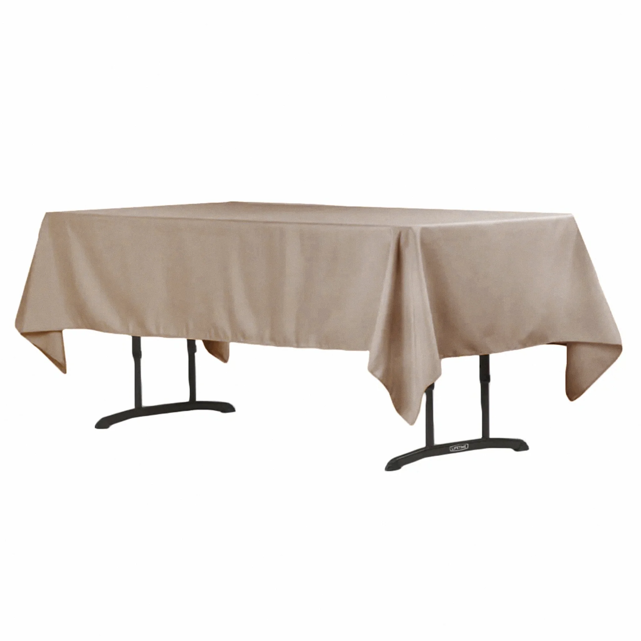 60"x102" Rectangular Premium Polyester Tablecloth - Taupe
