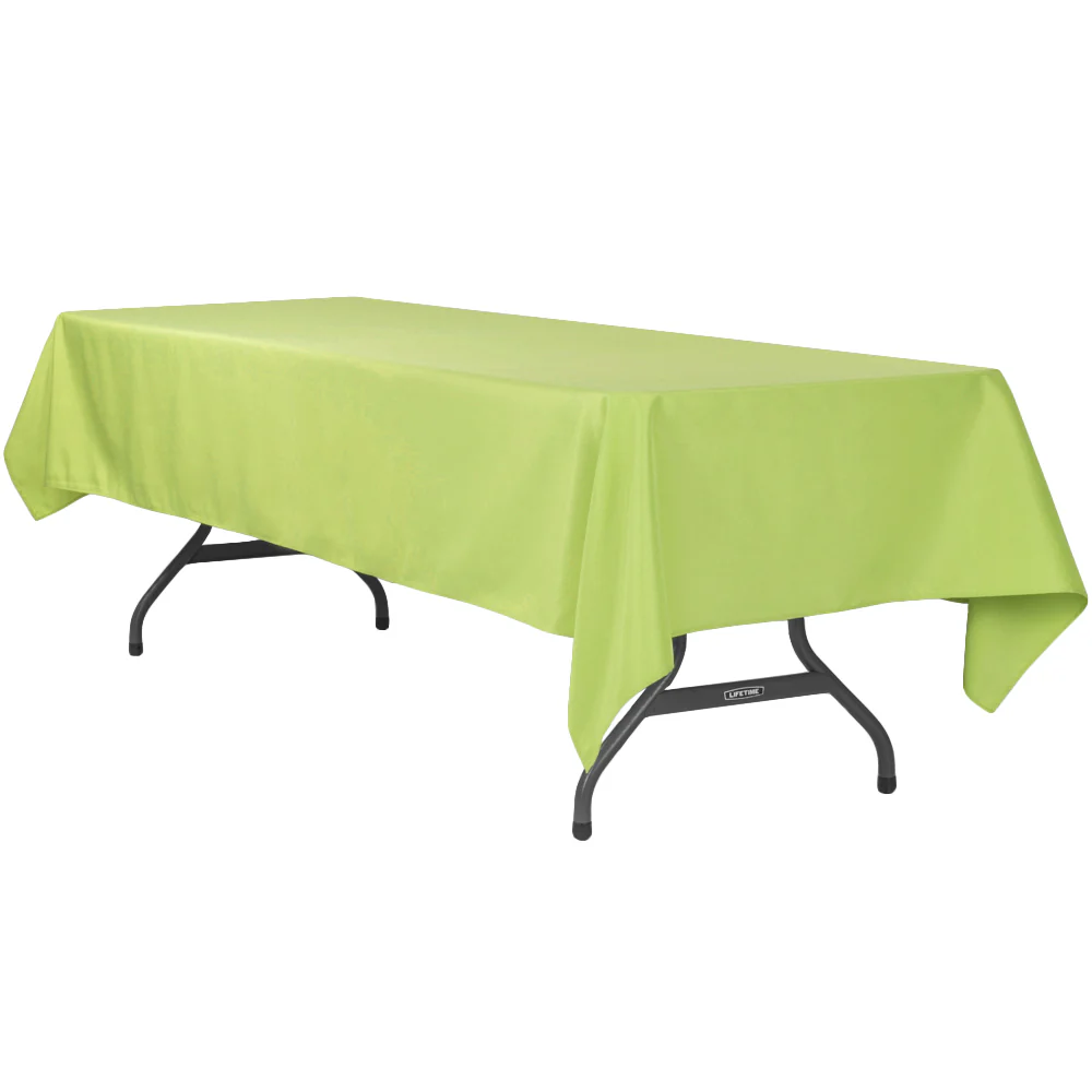60"x120" Rectangular Premium Polyester Tablecloth - Apple Green