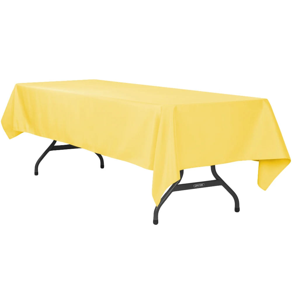 60"x120" Rectangular Premium Polyester Tablecloth - Canary Yellow