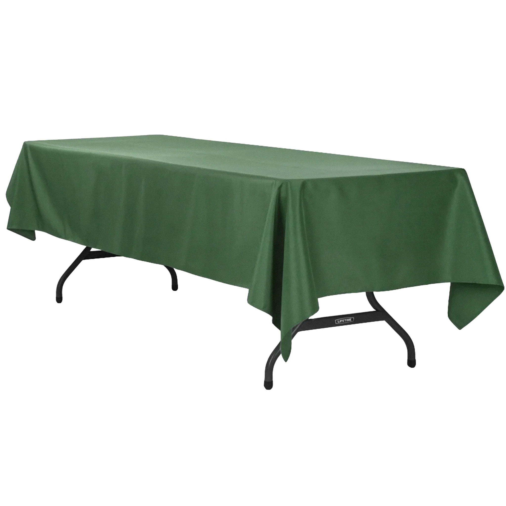 60"x120" Rectangular Premium Polyester Tablecloth - Forest Green