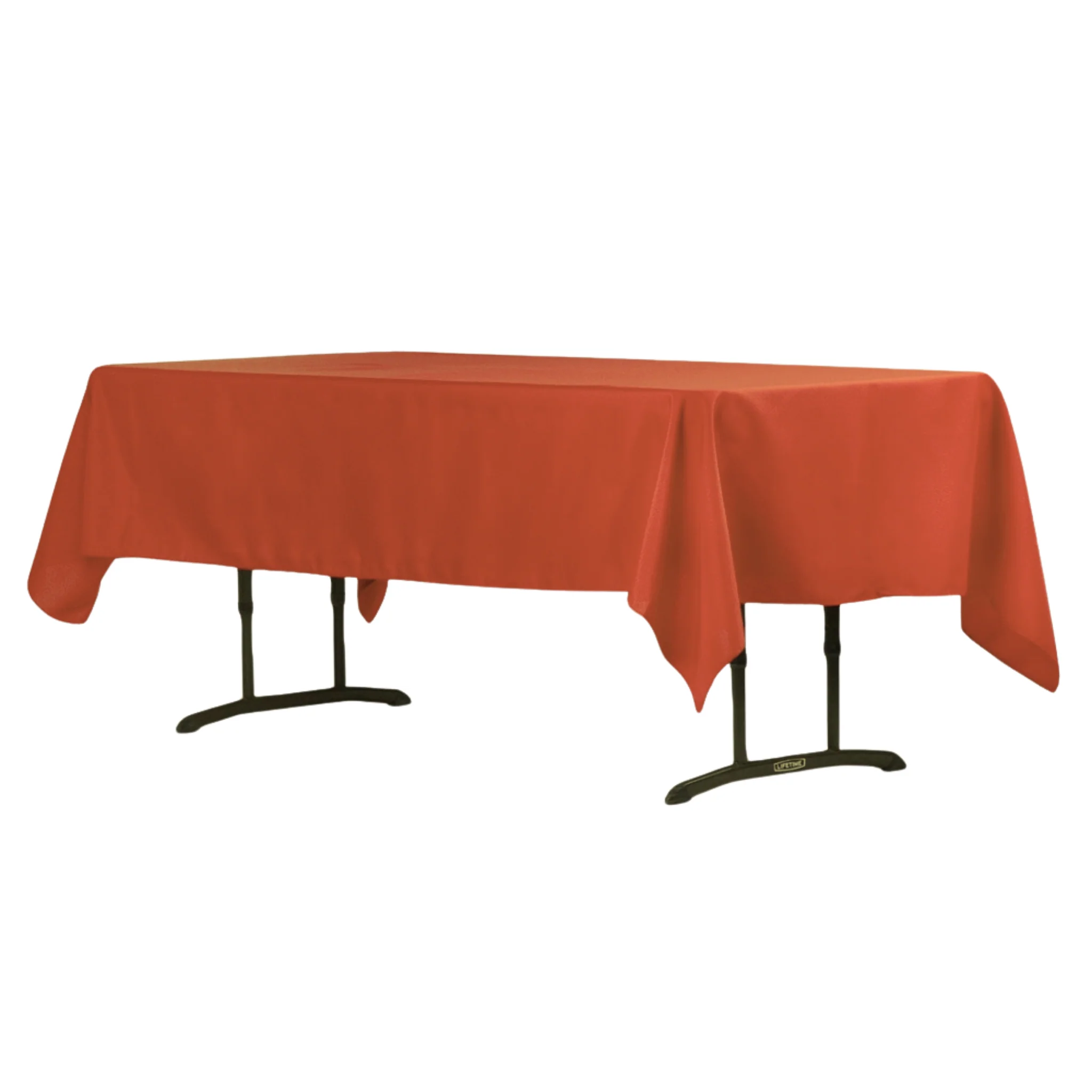 60"x120" Rectangular Premium Polyester Tablecloth - Rust