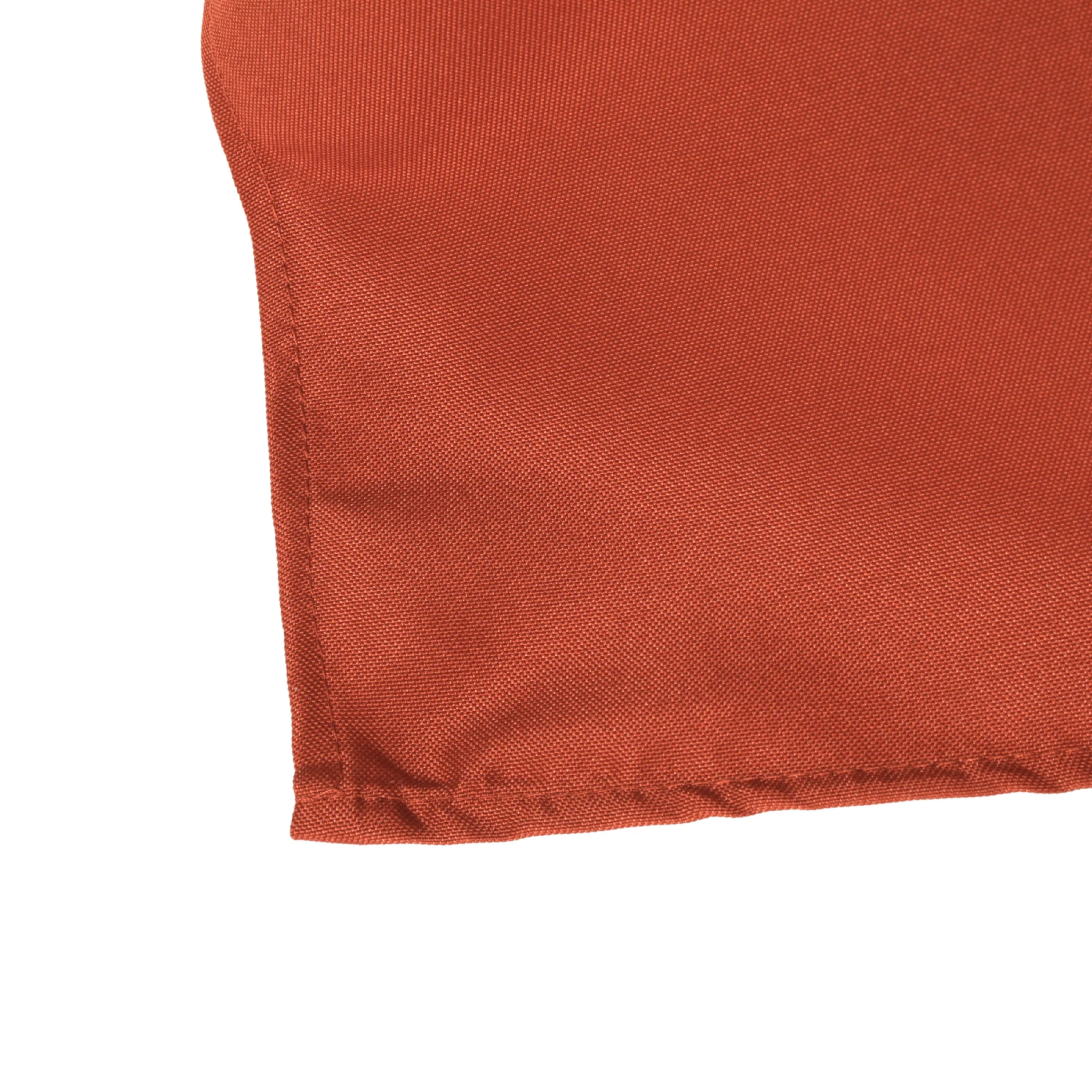 60"x120" Rectangular Premium Polyester Tablecloth - Rust - Image 2
