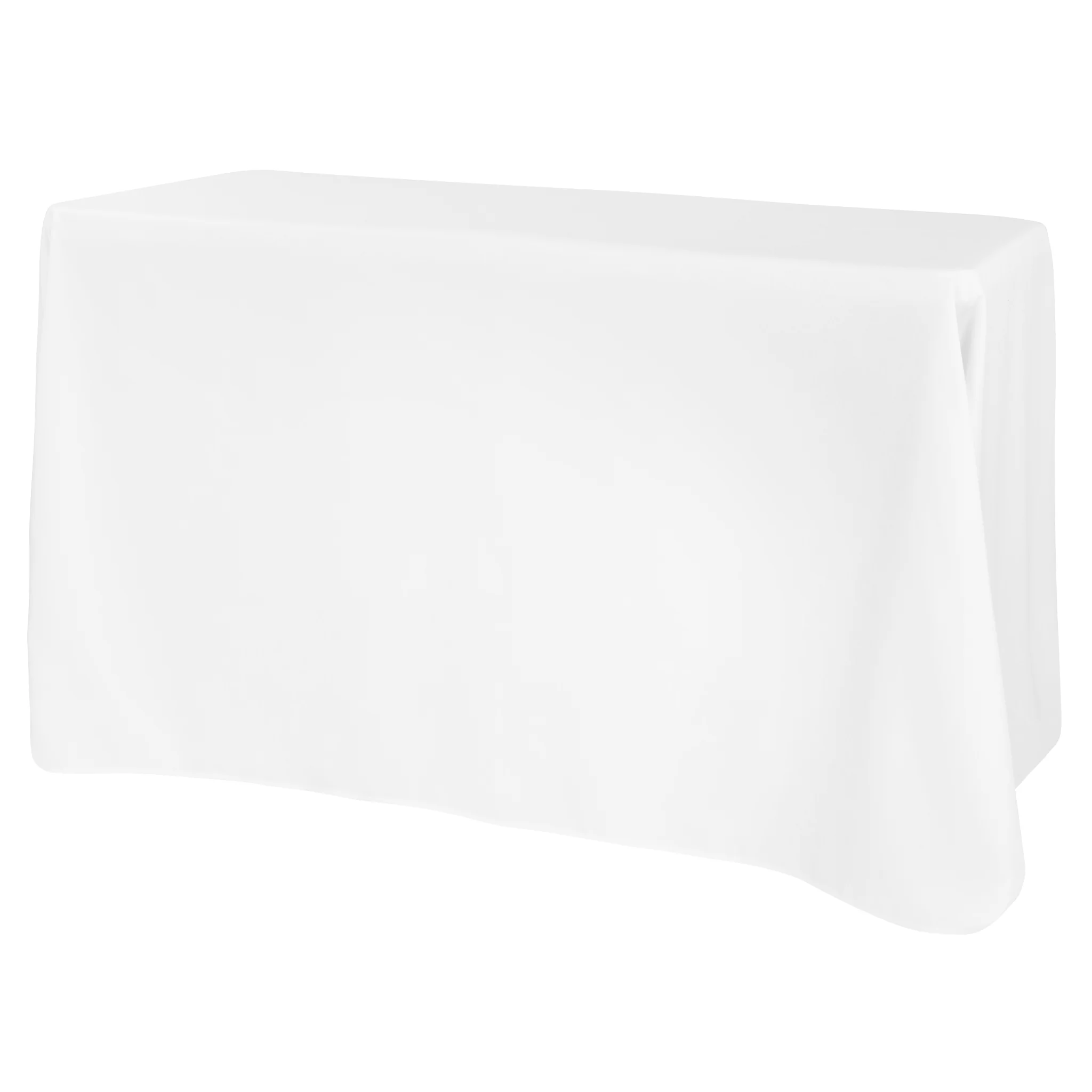 90"x108" Rectangular Oblong Premium Polyester Tablecloth - White - Image 6
