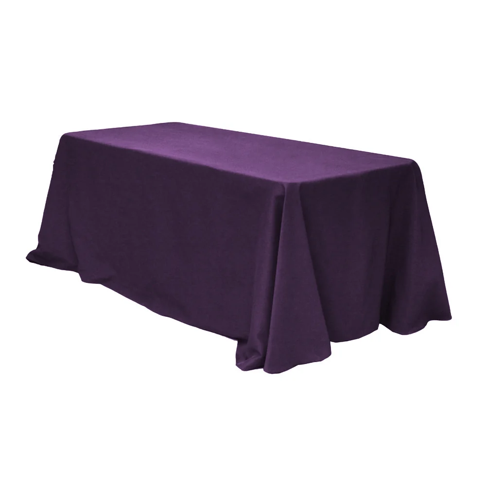 90"x156" Rectangular Oblong Premium Polyester Tablecloth - Eggplant/Plum
