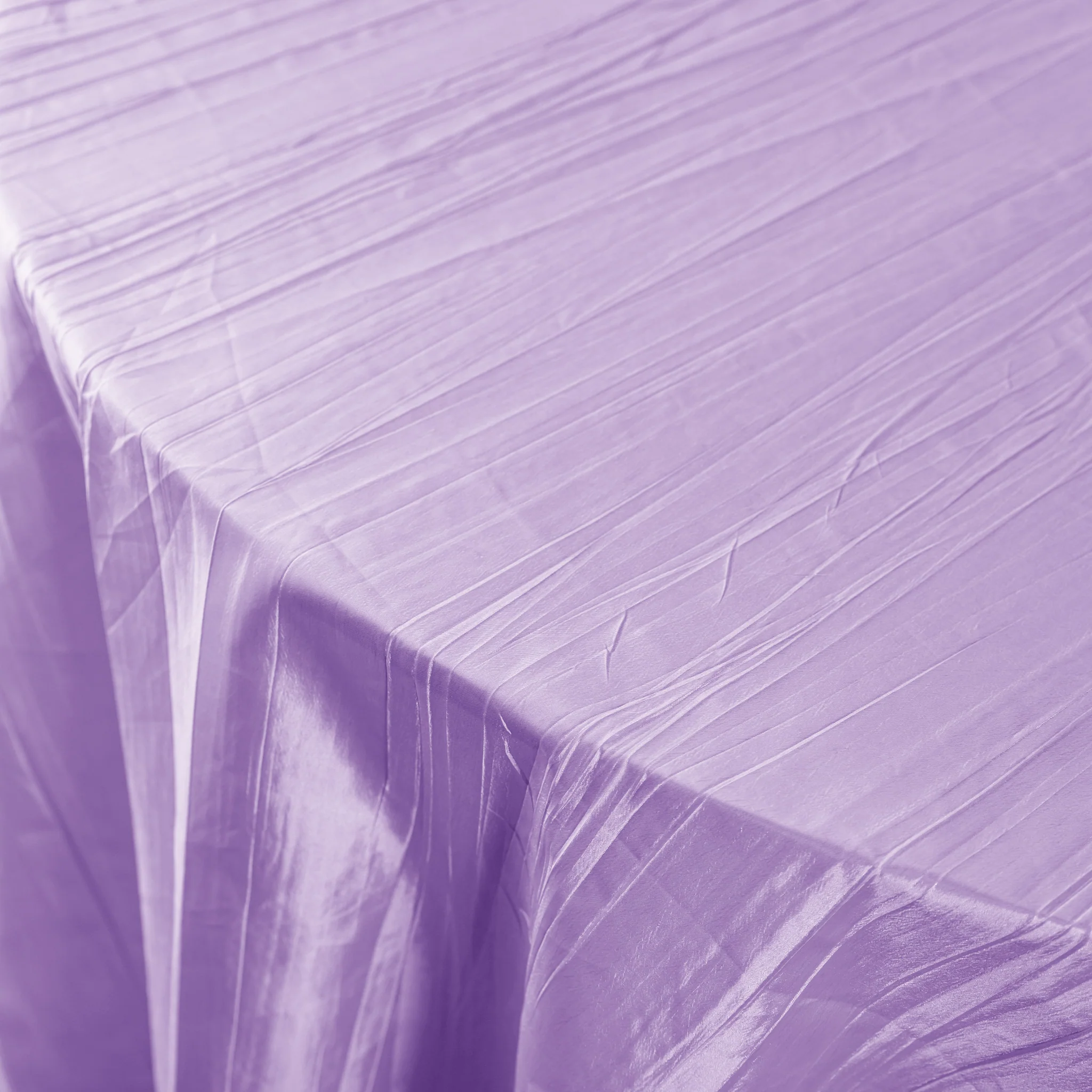 Accordion Crinkle Taffeta 120" Round Tablecloth - Lavender - Image 8