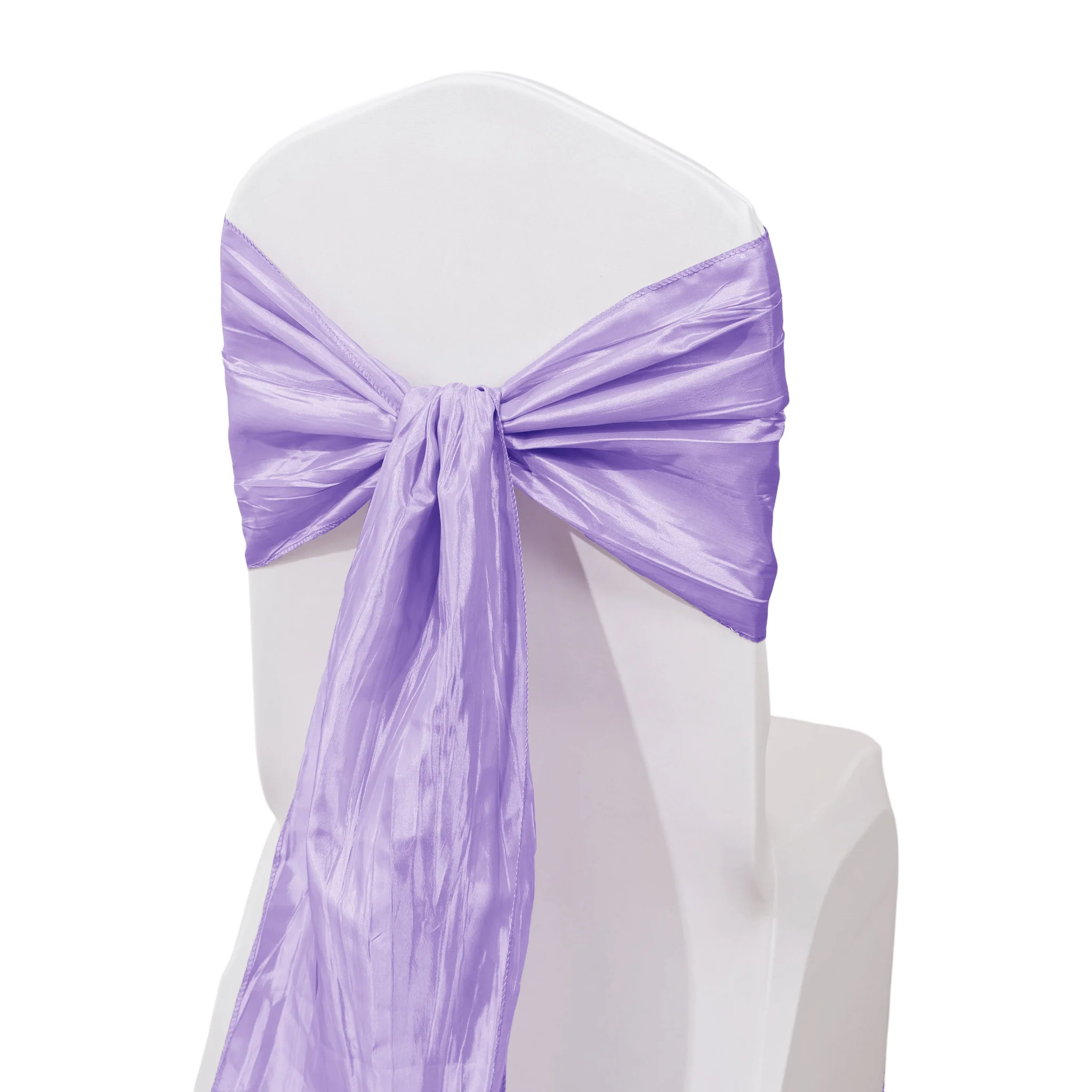 Accordion Crinkle Taffeta Chair Sash - Lavender
