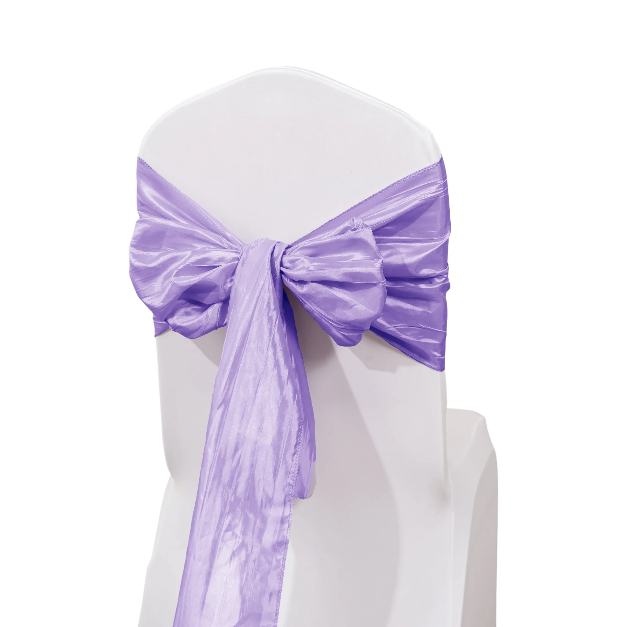 Accordion Crinkle Taffeta Chair Sash - Lavender - Image 7