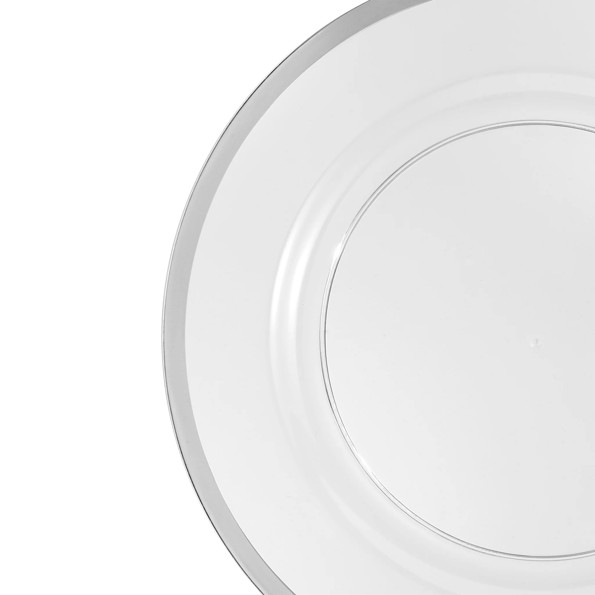 Alpine Acrylic Charger Plate - Silver Trim - Image 3