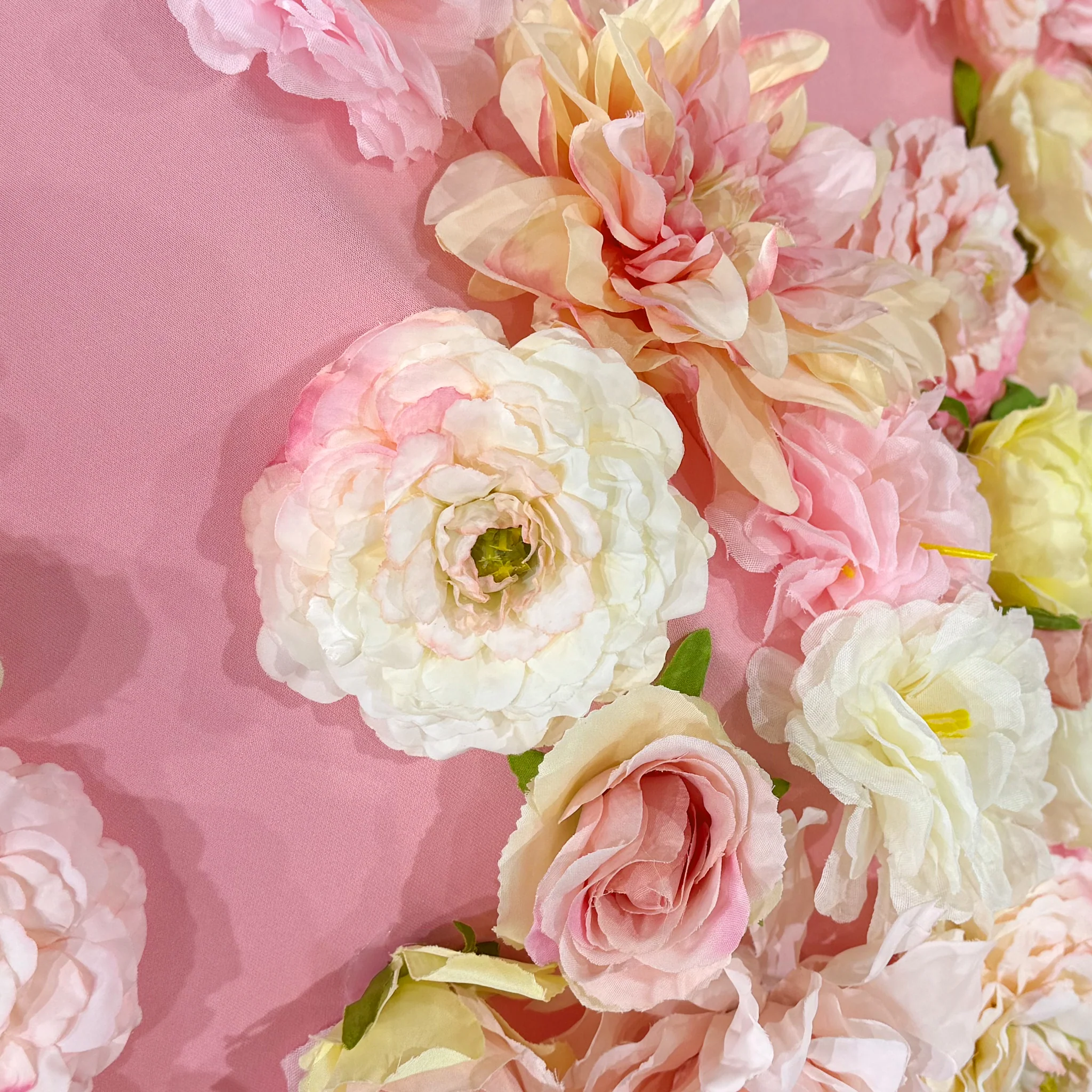 Pink Artificial Floral on Spandex Cover for Umbrella Centerpiece Stand - Image 9