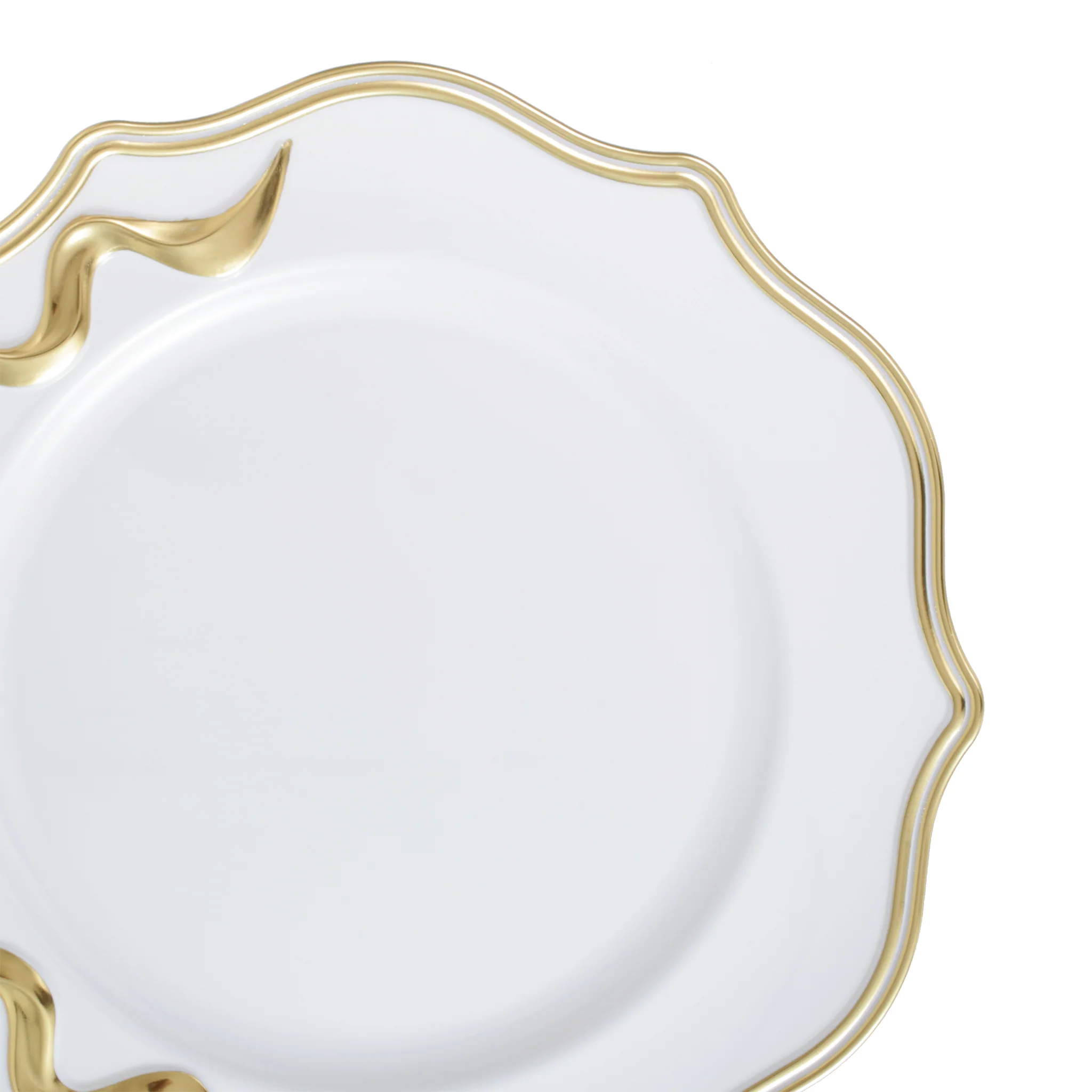 Scalloped Bow Acrylic Charger Plate - Gold - Image 3