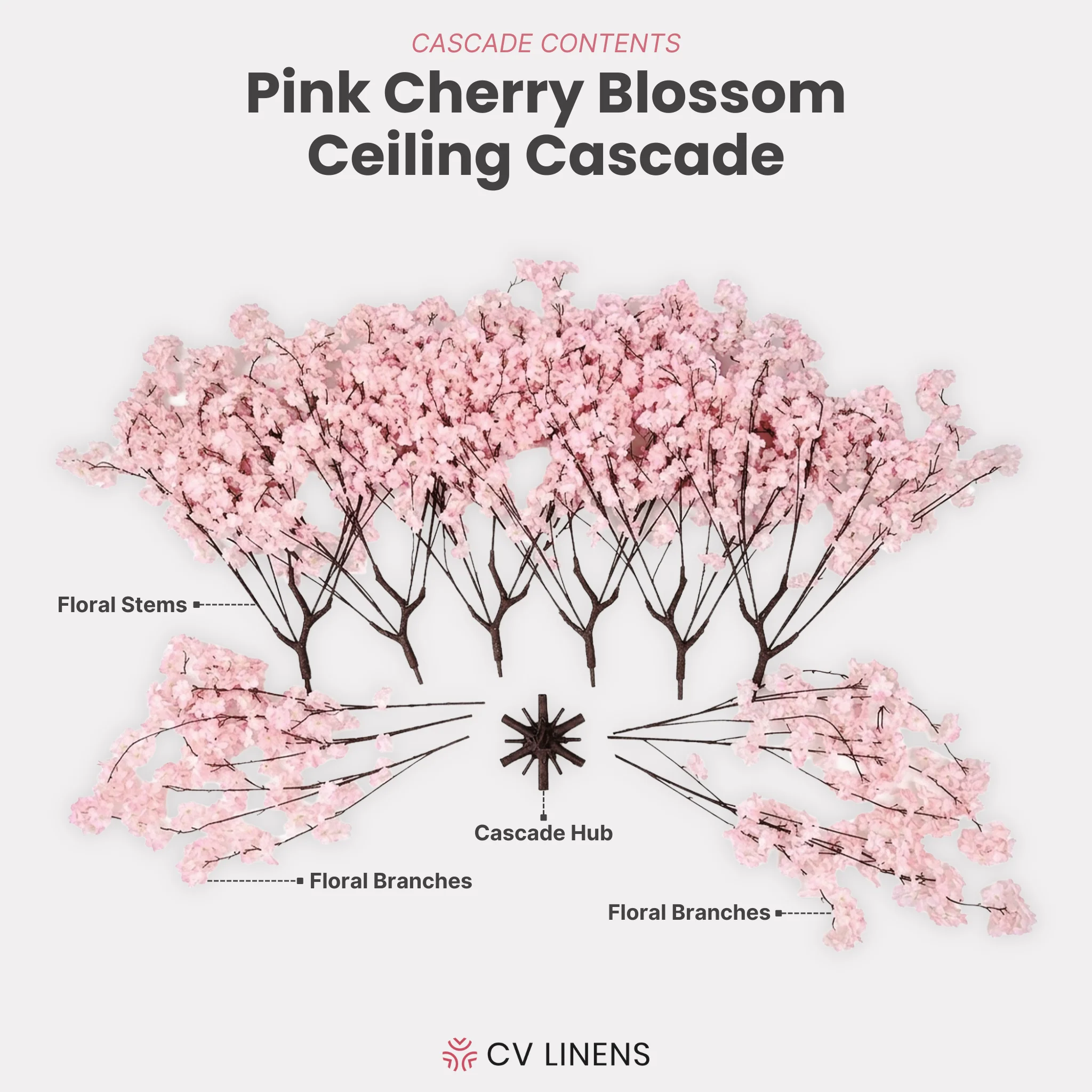 Cherry Blossom Ceiling Cascade - Pink - Image 5
