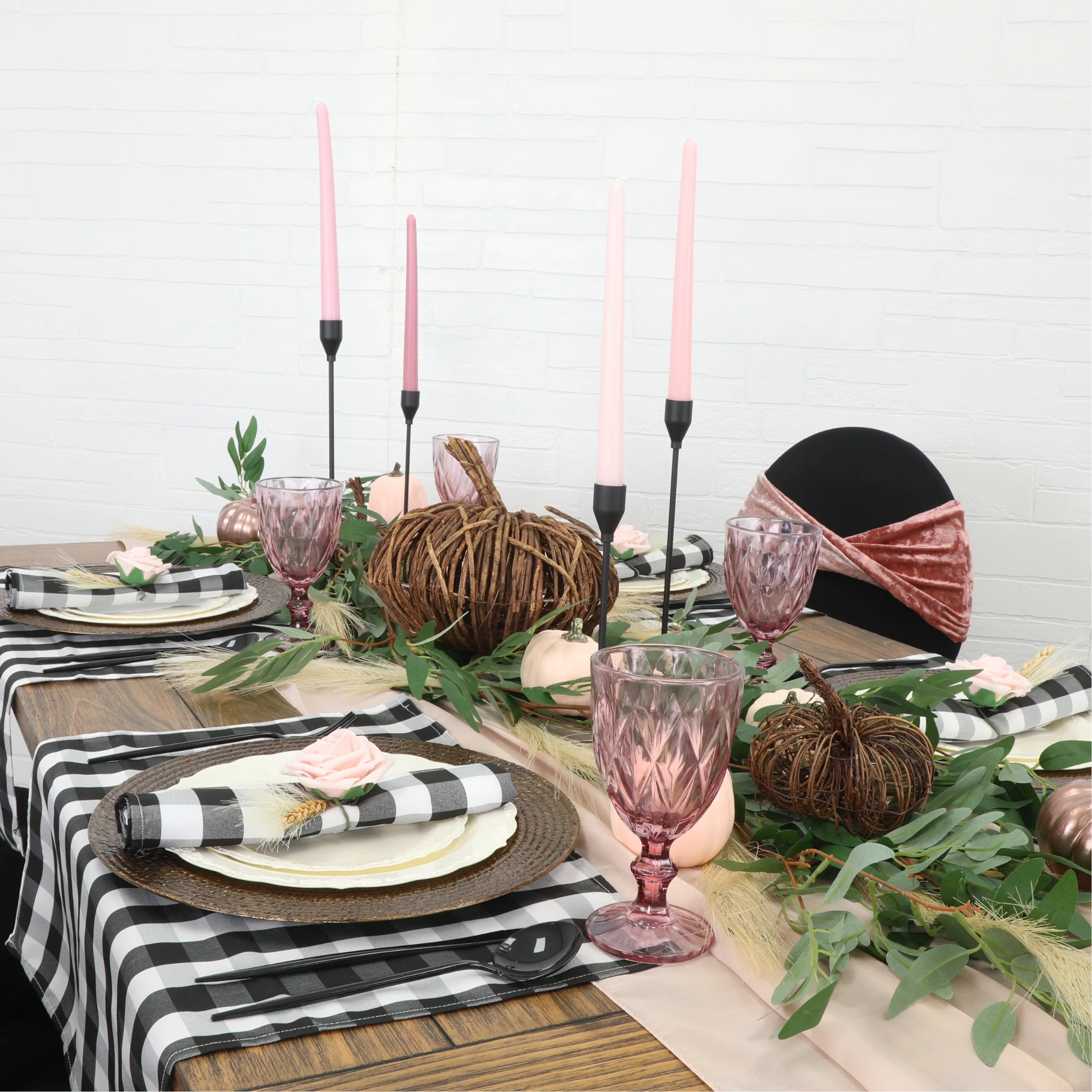 Chiffon Wedding Table Runner 10FT x 27" - Blush - Image 2
