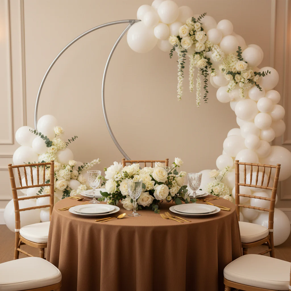 6.5ft Crescent Moon Arch Backdrop Stand - Image 2