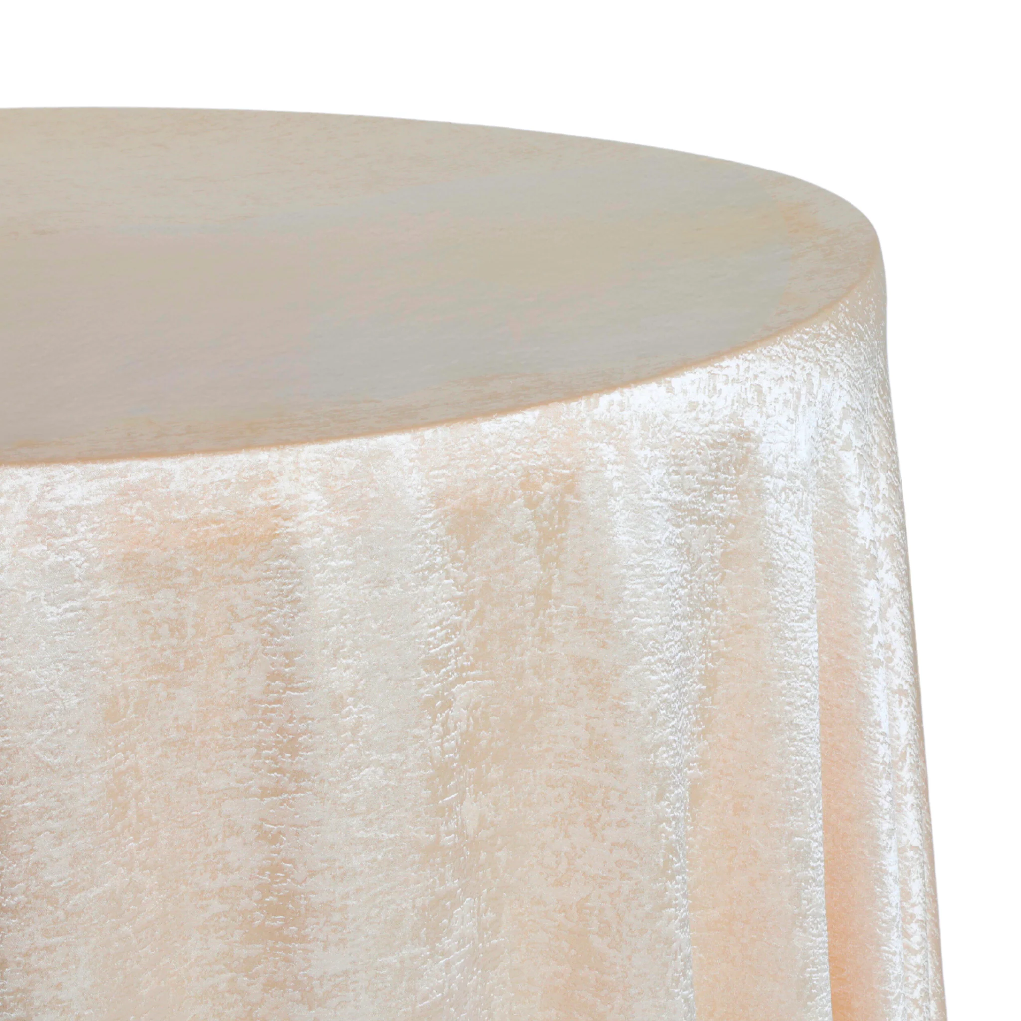 Crinkle Shimmer 120" Round Tablecloth - Champagne - Image 2
