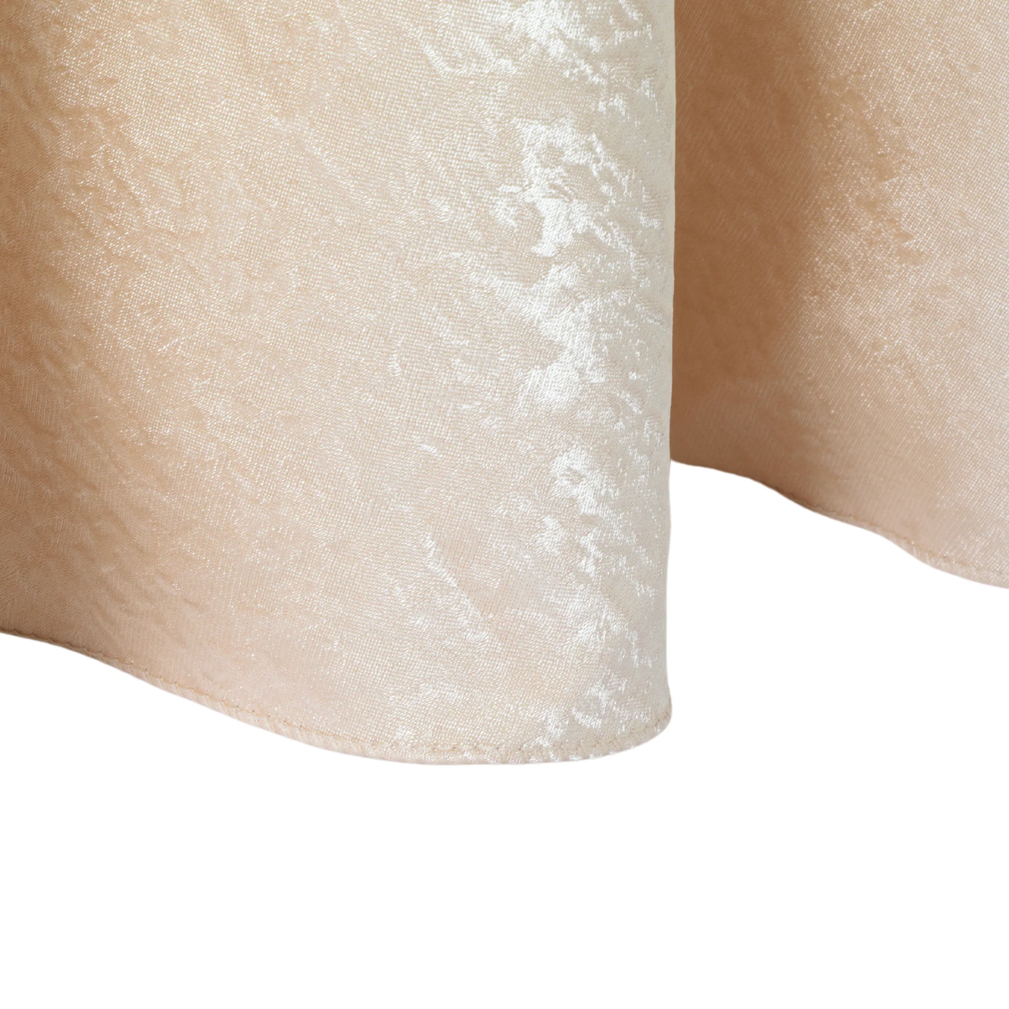Crinkle Shimmer 120" Round Tablecloth - Champagne - Image 3