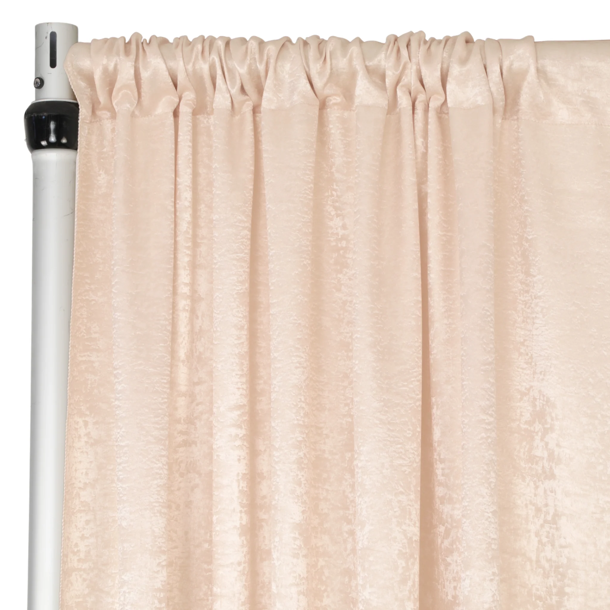 Crinkle Shimmer 12ft H x 52" W Drape/Backdrop Panel - Champagne