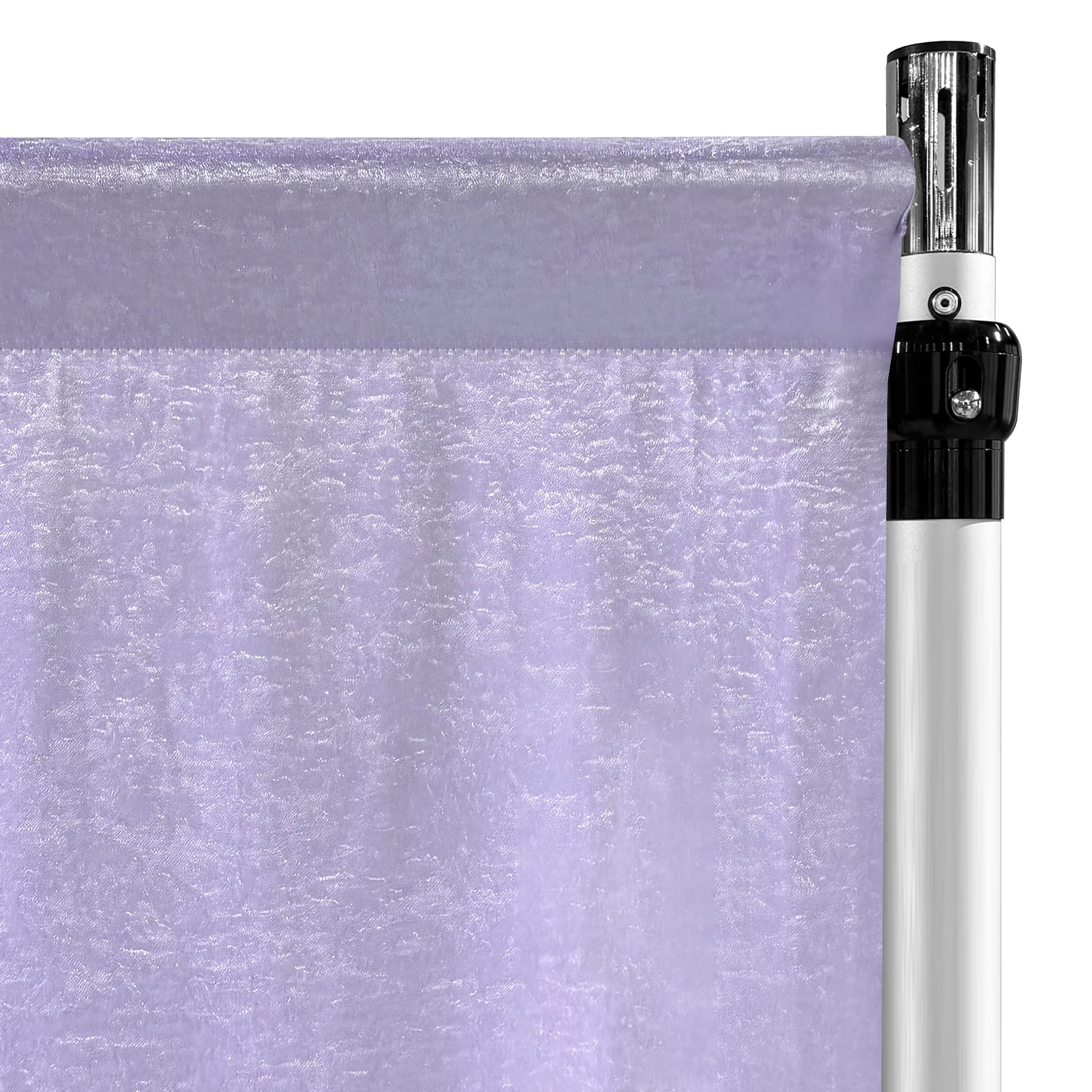 Crinkle Shimmer 12ft H x 52" W Drape/Backdrop Panel - Lavender - Image 3