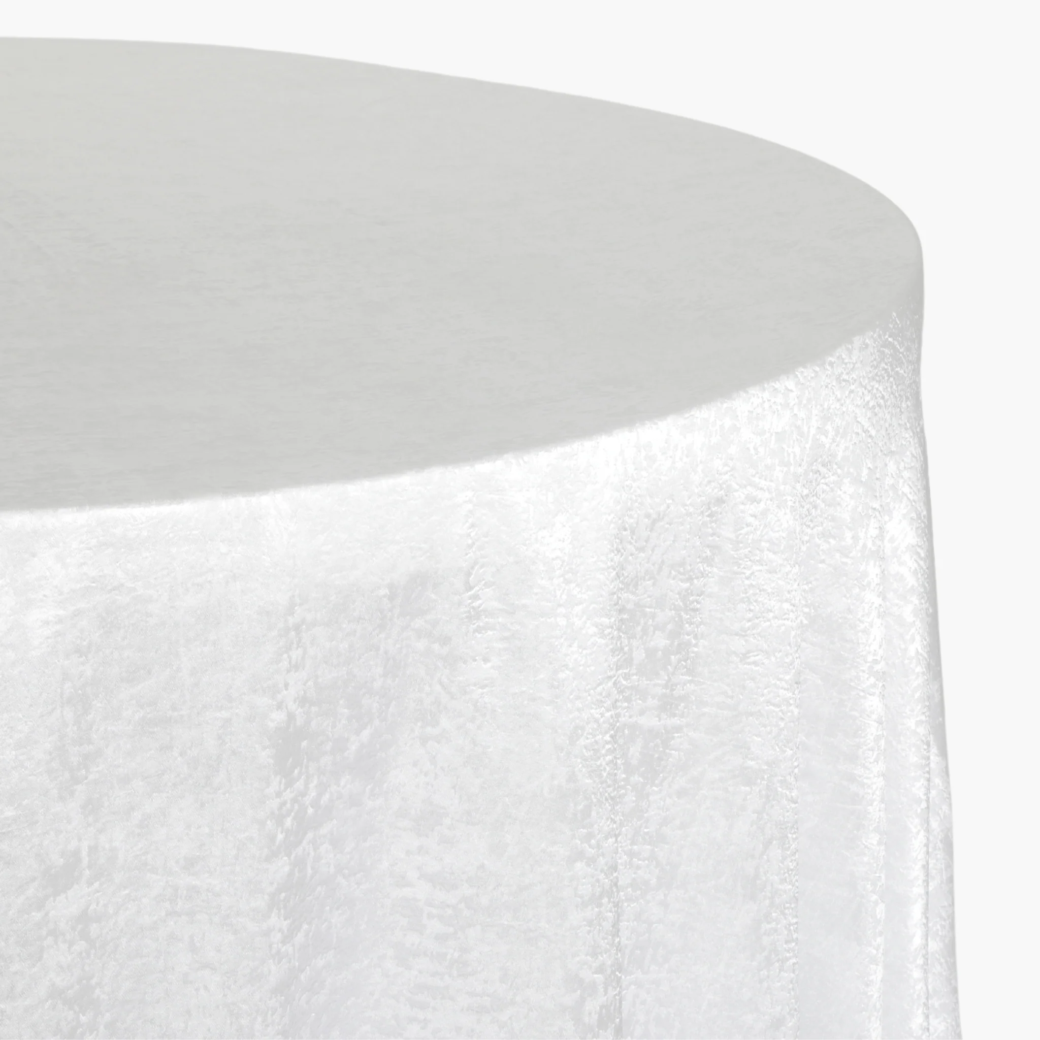 Crinkle Shimmer 132" Round Tablecloth - White - Image 3