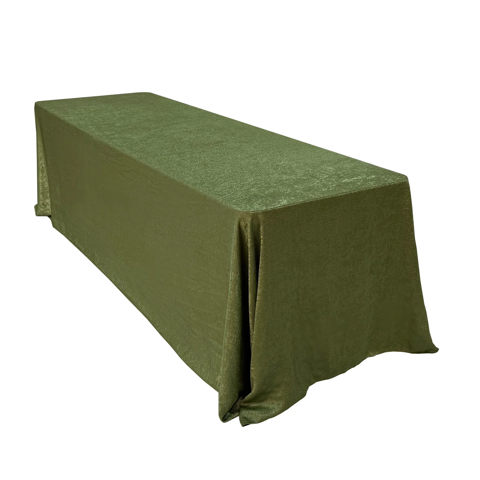 Crinkle Shimmer 90"x132" Rectangular Tablecloth - Willow Green