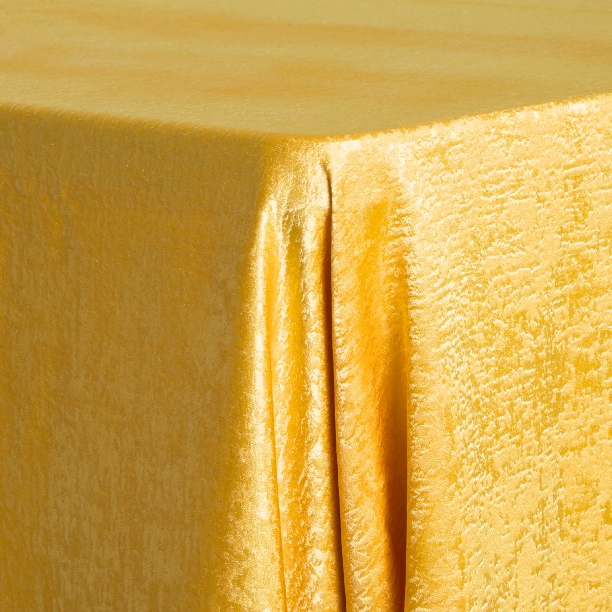 Crinkle Shimmer 90"x156" Rectangular Tablecloth - Gold - Image 2