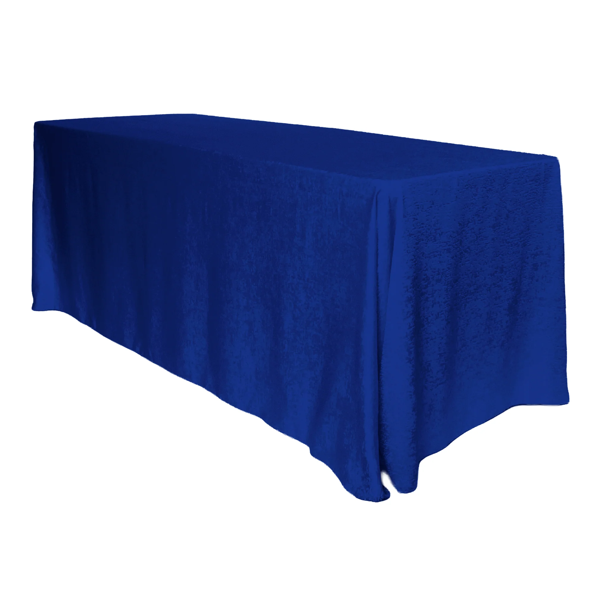 Crinkle Shimmer 90"x156" Rectangular Tablecloth - Royal Blue