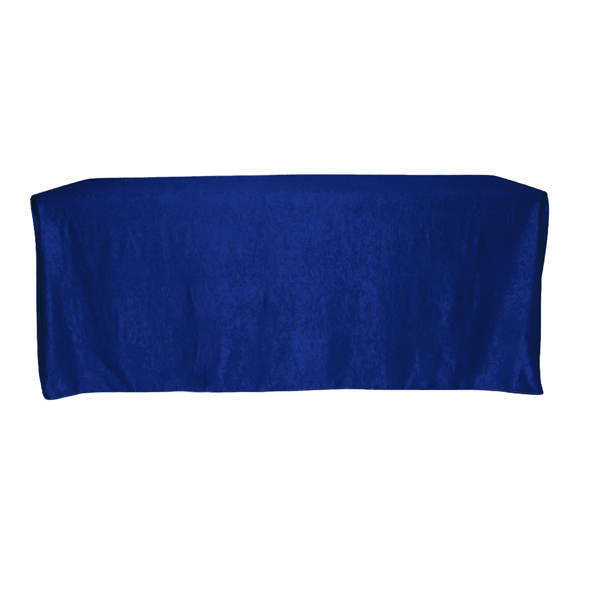 Crinkle Shimmer 90"x156" Rectangular Tablecloth - Royal Blue - Image 2