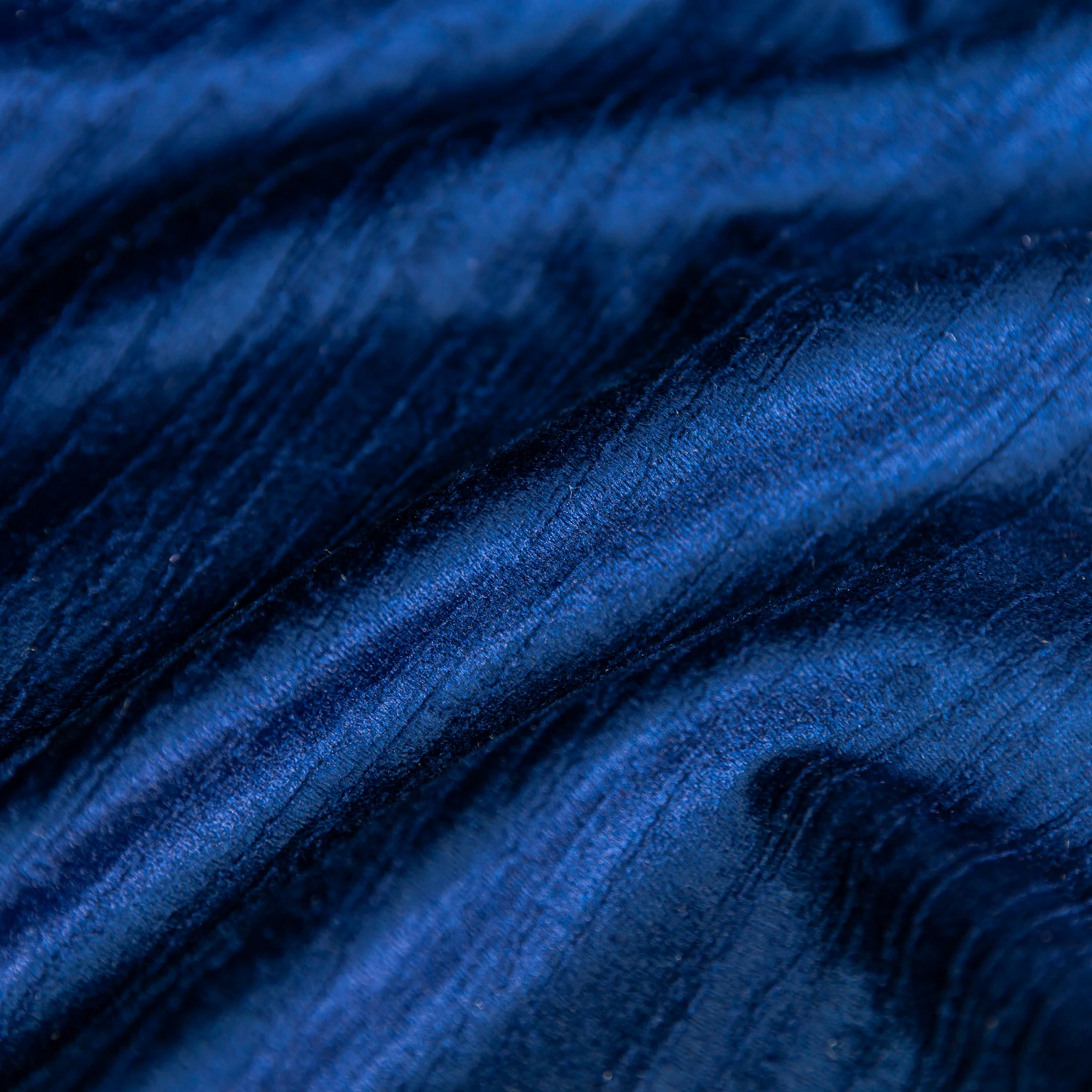 Crinkle Velvet 120" Round Tablecloth - Navy Blue - Image 7