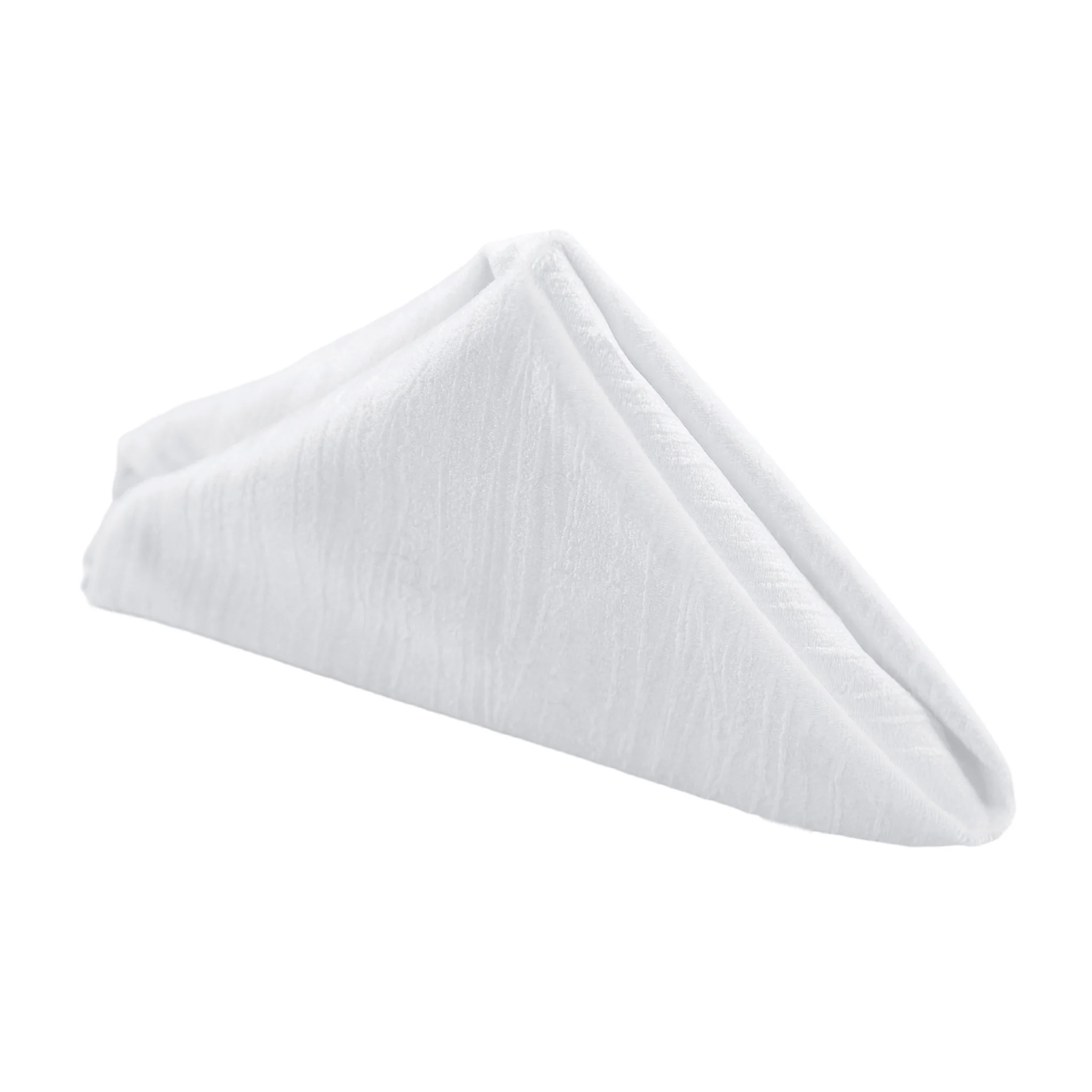 5 pcs/pk Crinkle Velvet 20"x20" Linen Napkin - White