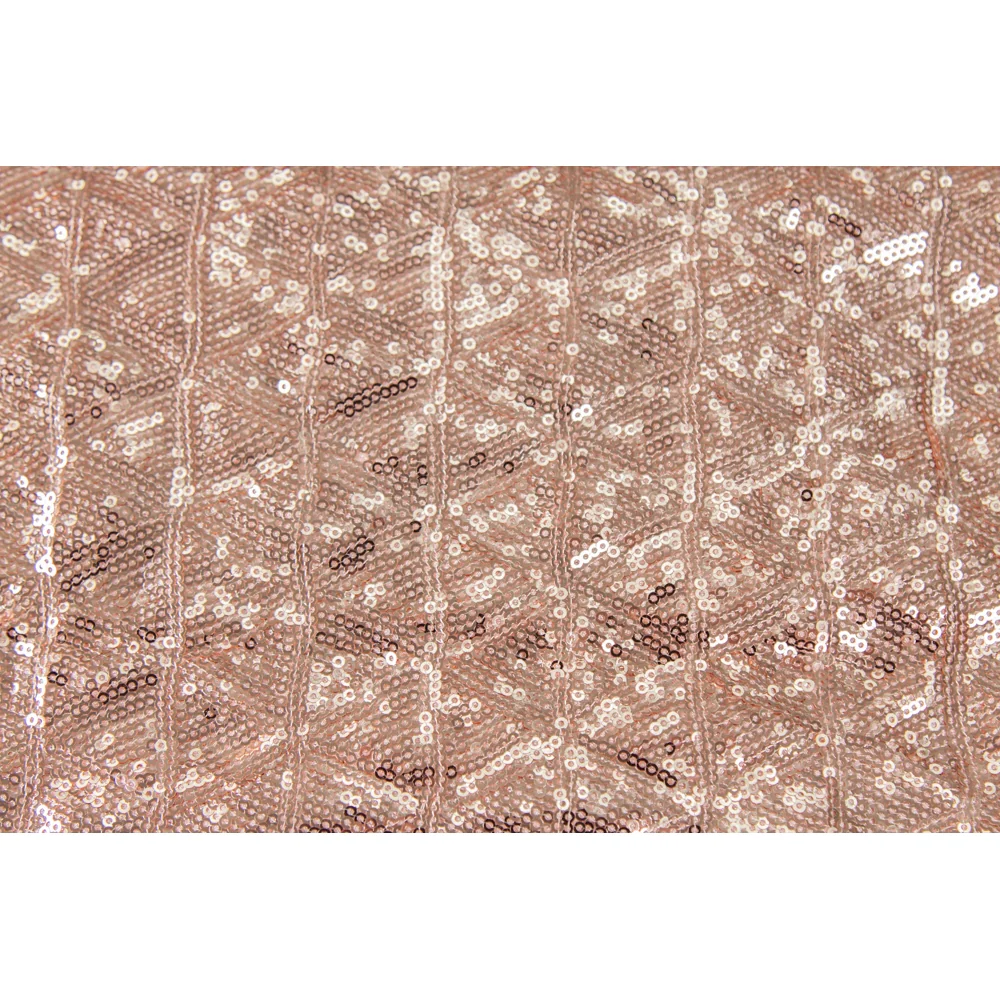 Diamond Glitz Sequin Table Runner - Blush/Rose Gold - Image 2