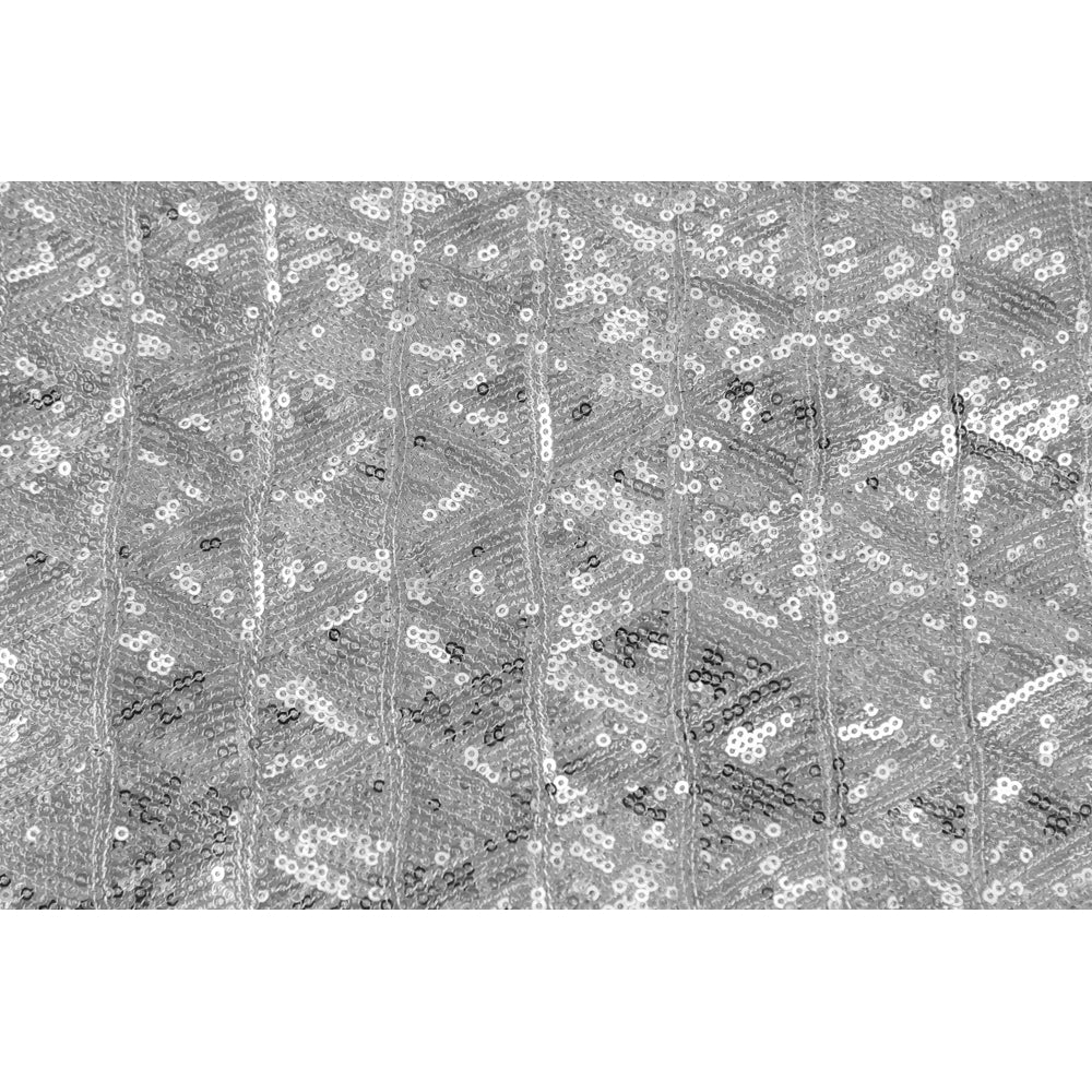 Diamond Glitz Sequin Table Runner - Silver - Image 3