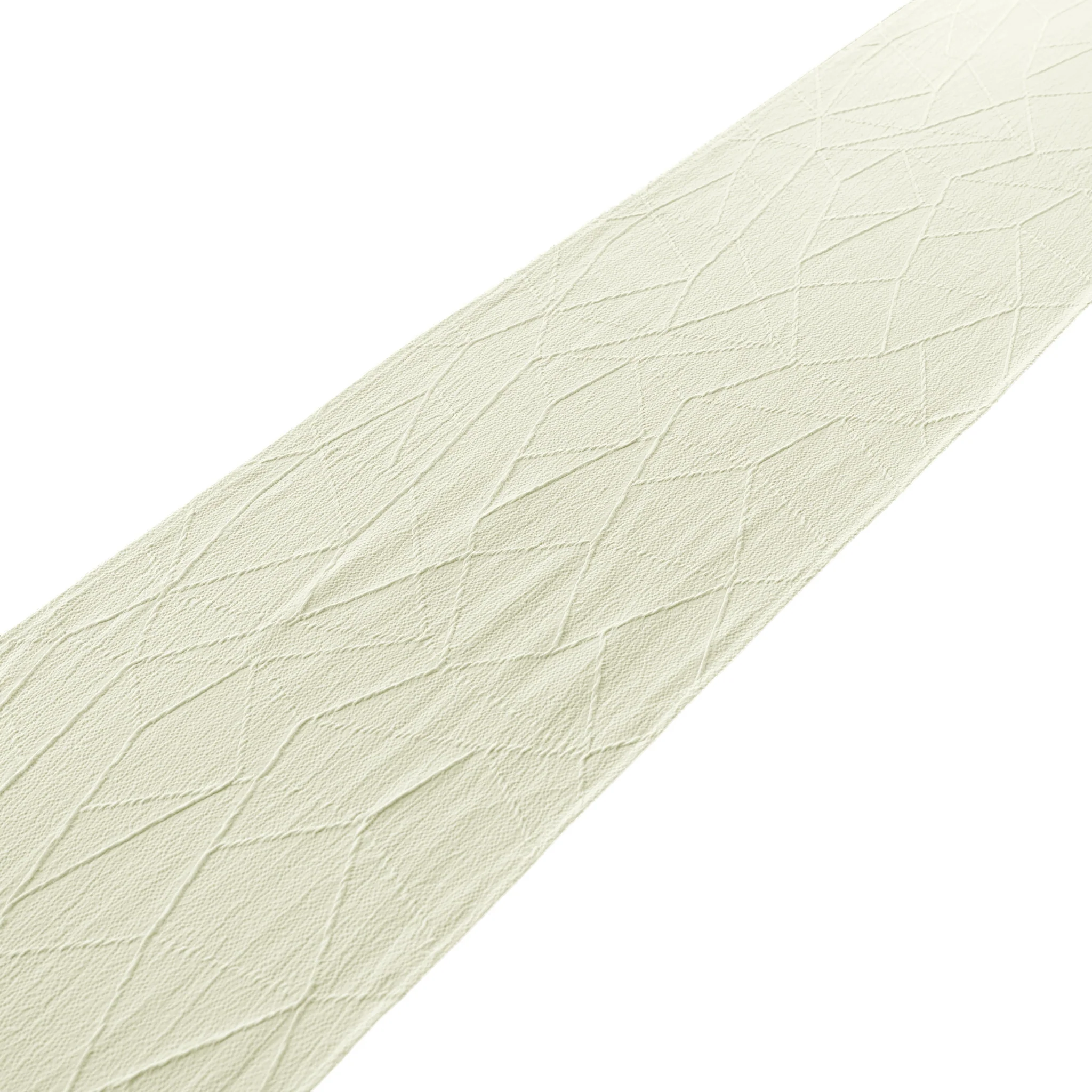 Embossed Geometric Jacquard Table Runner - Ivory - Image 8