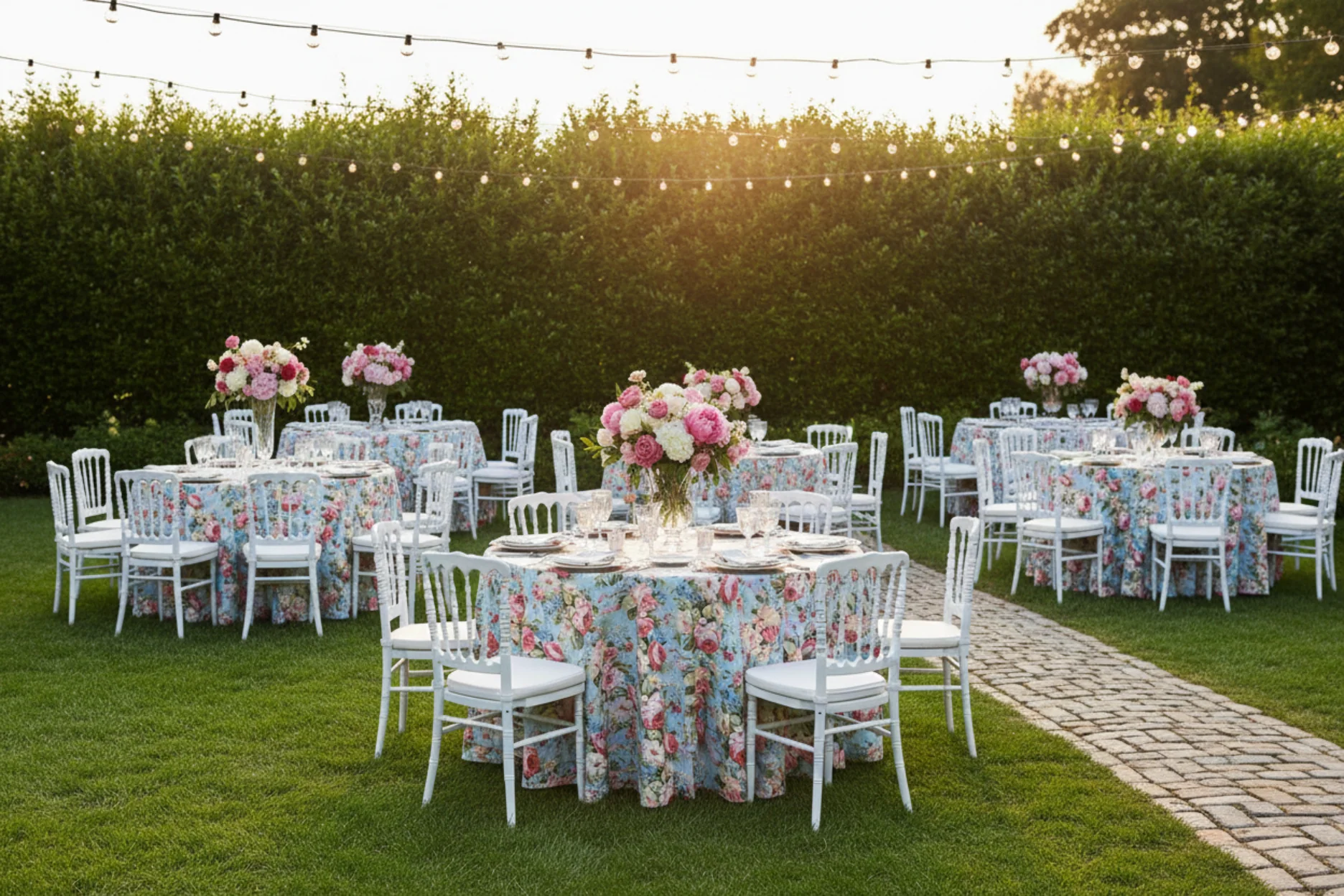 English Garden Floral 120" Round Tablecloth - Image 6