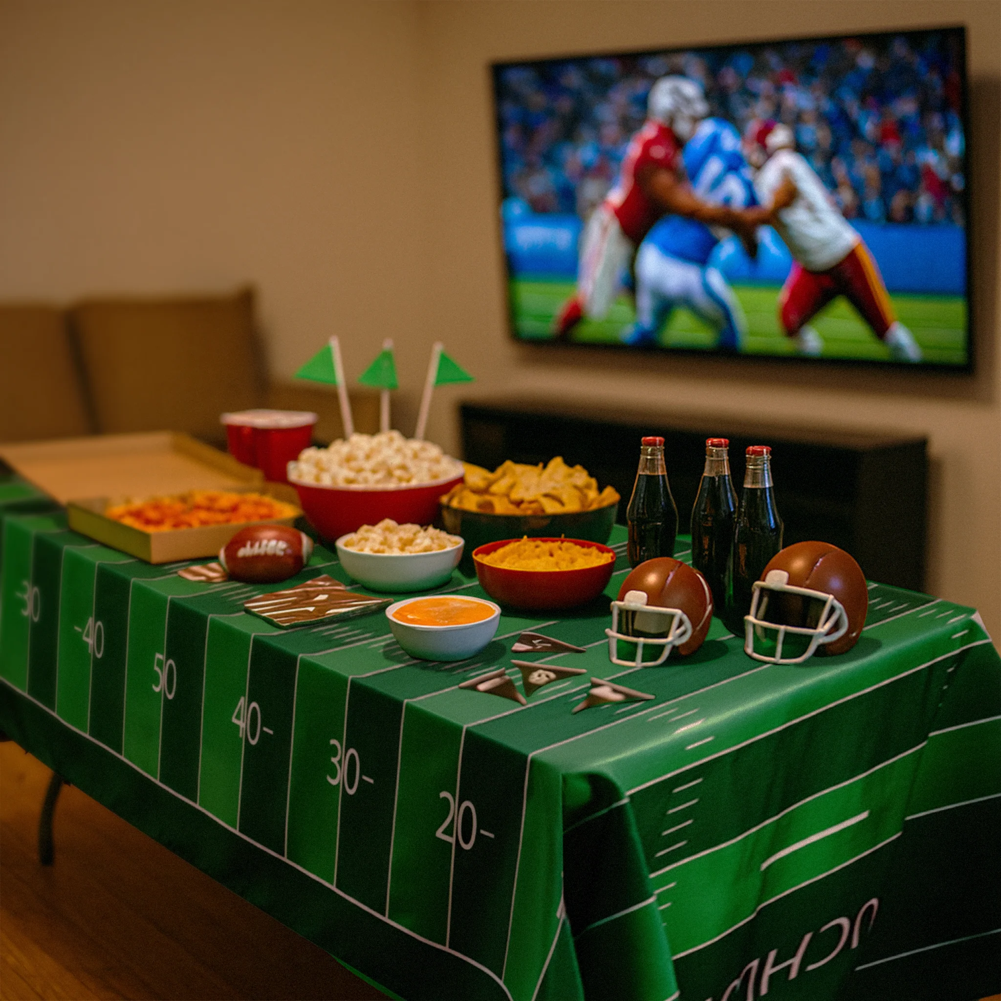 Football Field Sport Tablecloth 60" x 120" - Image 3