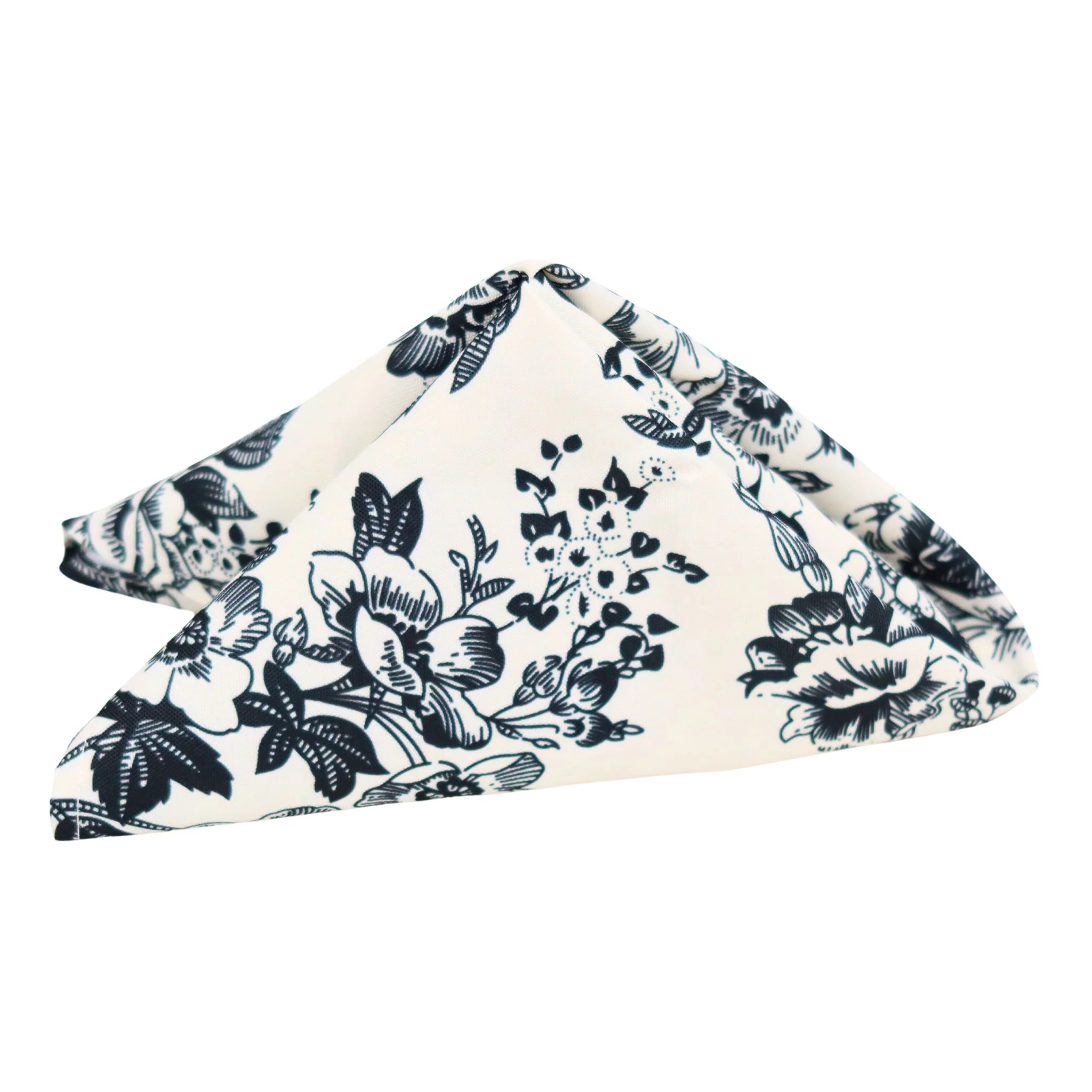 French Toile 20"x20" Linen Napkin (5pc/pk) - Black - Image 4