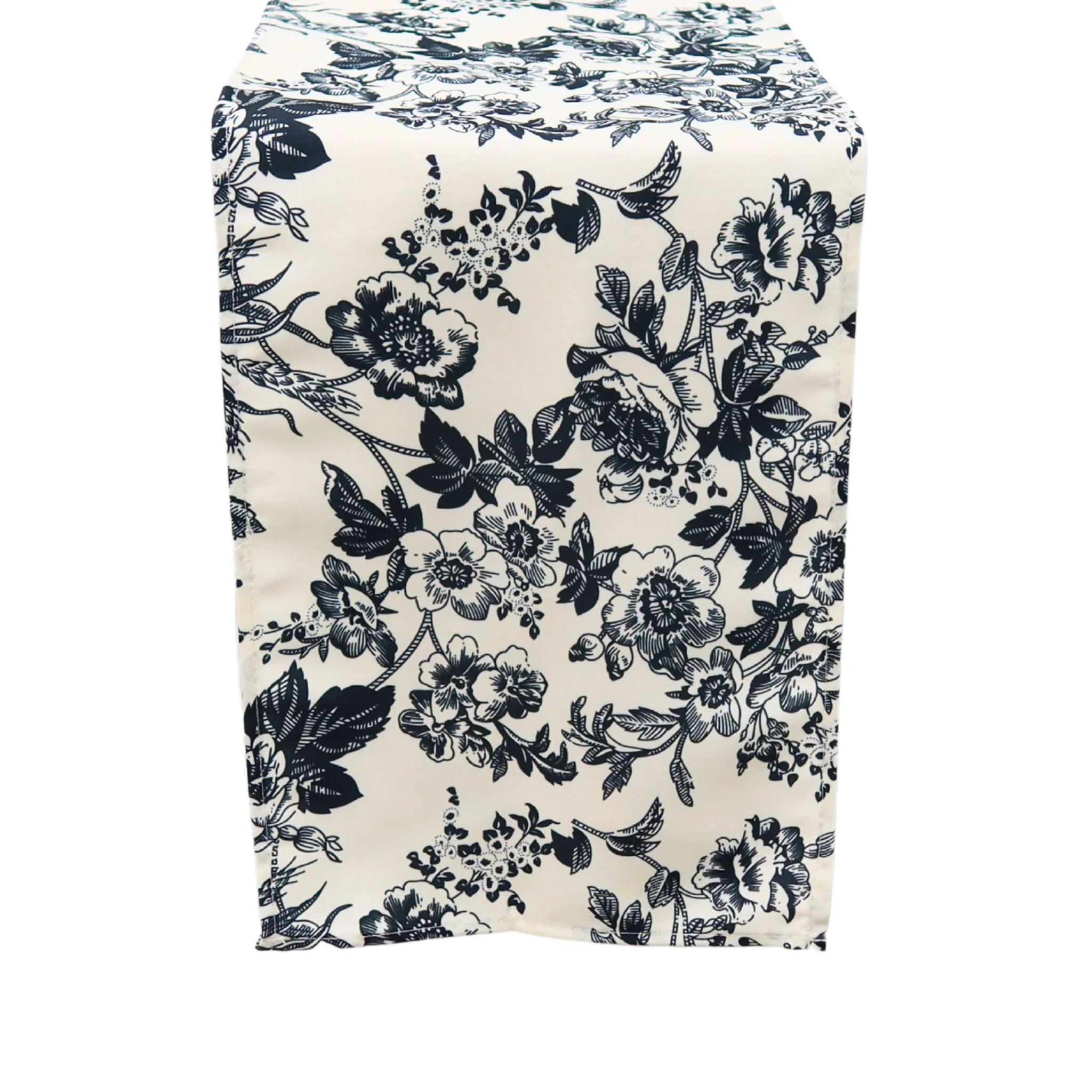 French Toile Table Runner - Black - Image 2