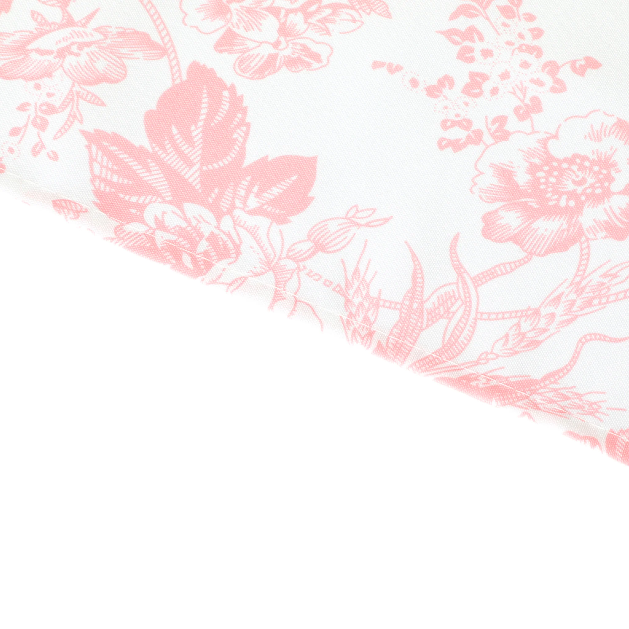 French Toile Table Runner - Coral - Image 7