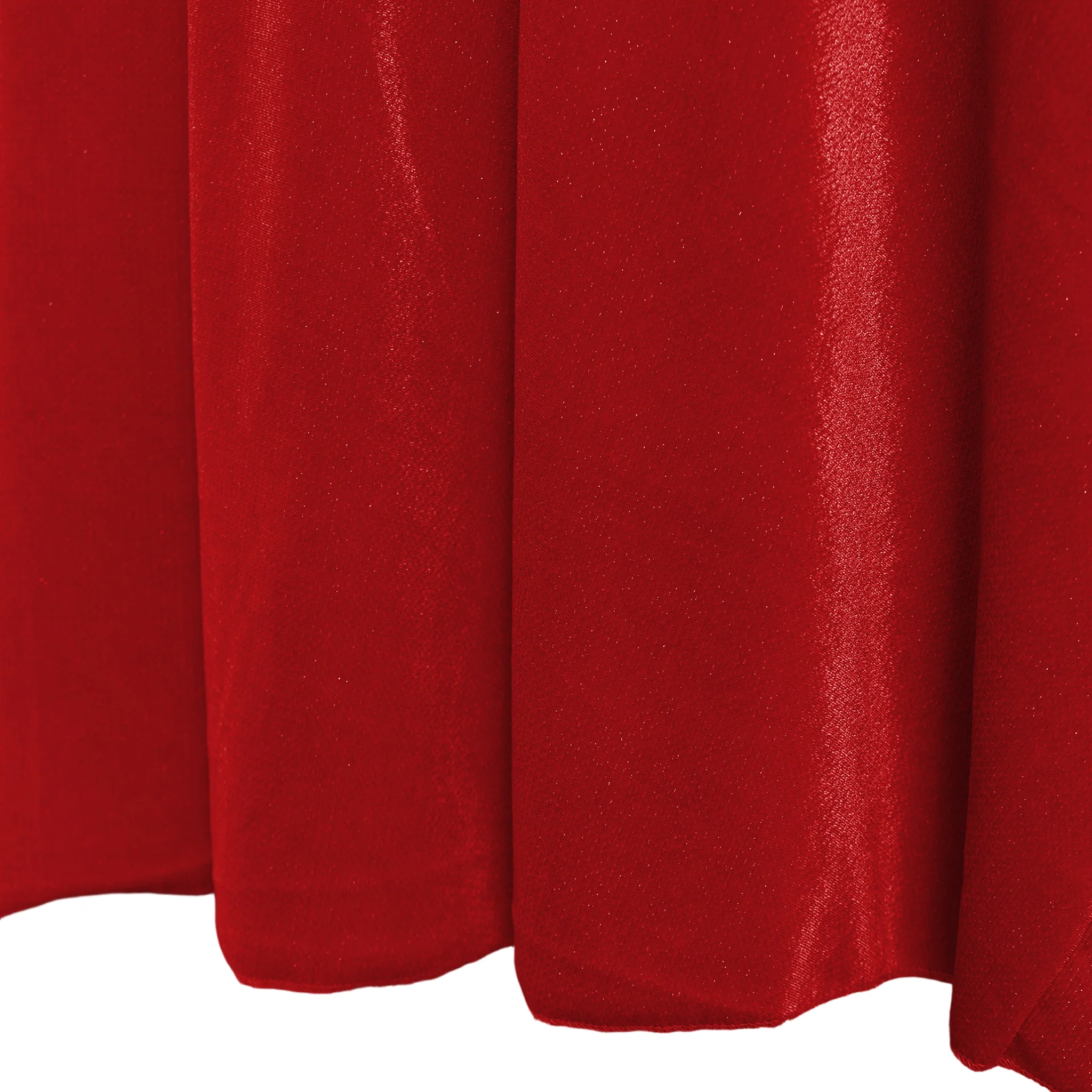 Glitter Velvet 132" Round Tablecloth - Red - Image 4