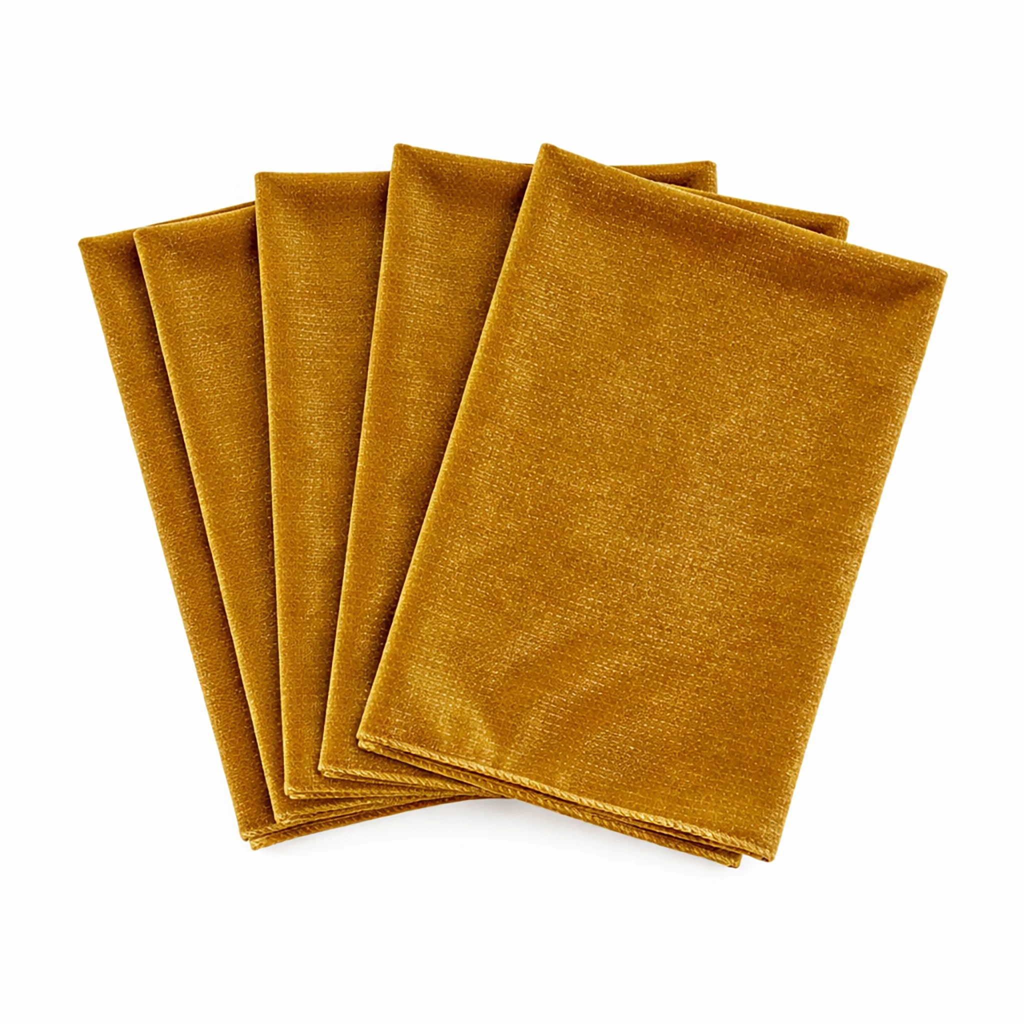 5 pcs/pk Glitter Velvet 20"x20" Linen Napkin - Gold