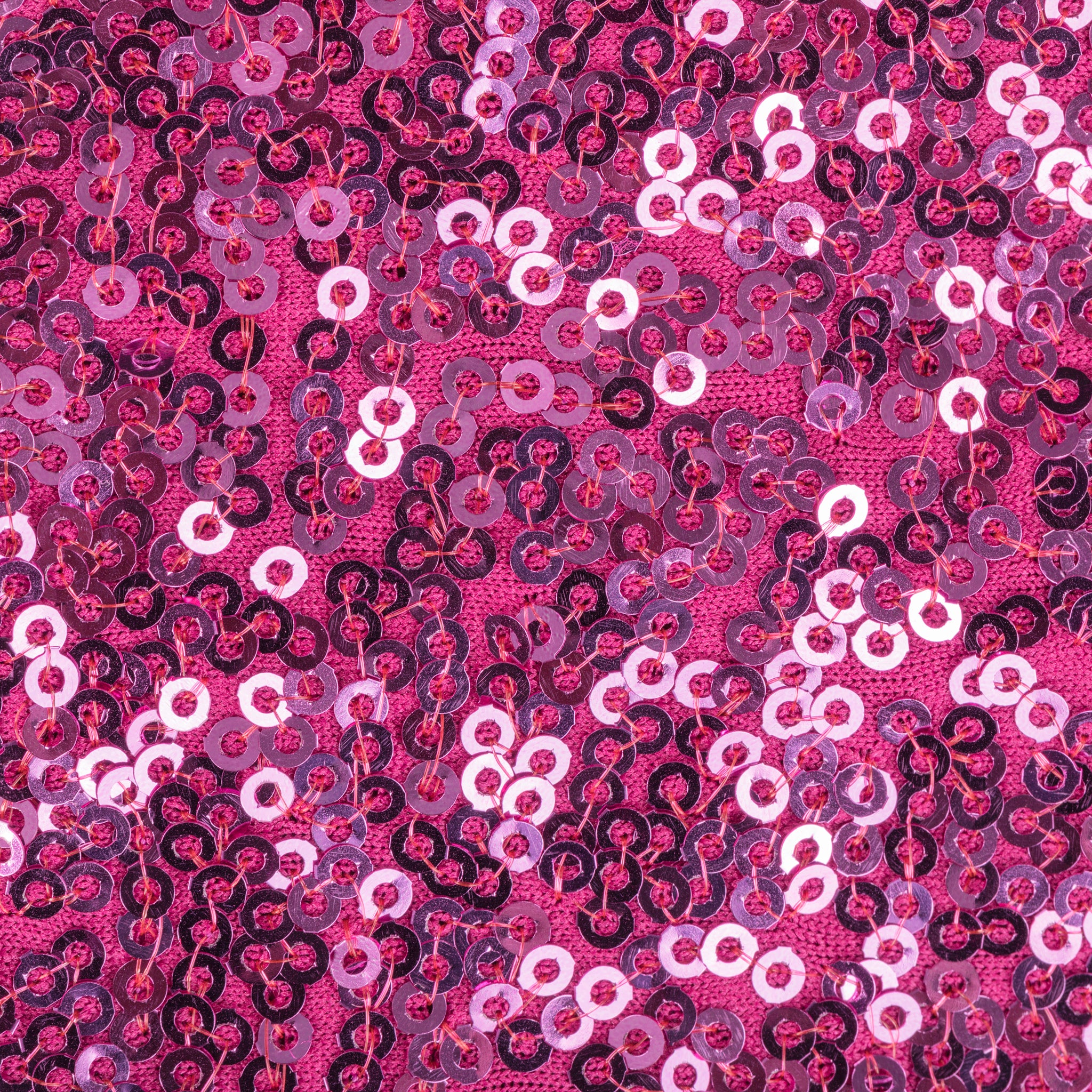 Glitz Ruffle Sequin Spandex Chair Band Sash - Fuchsia - Image 3