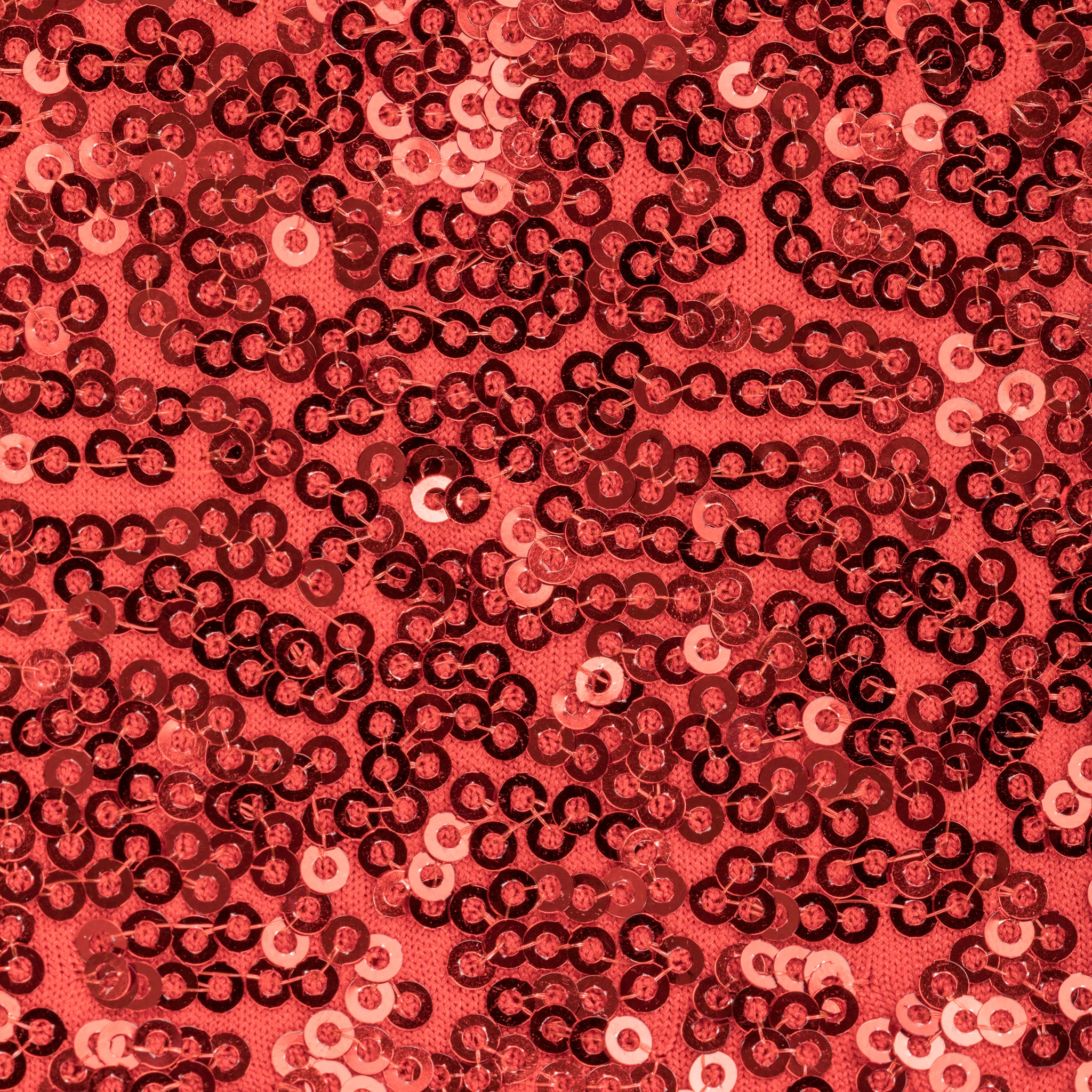 Glitz Sequin Spandex Cocktail Table Cover 30"-32" Round - Red - Image 3