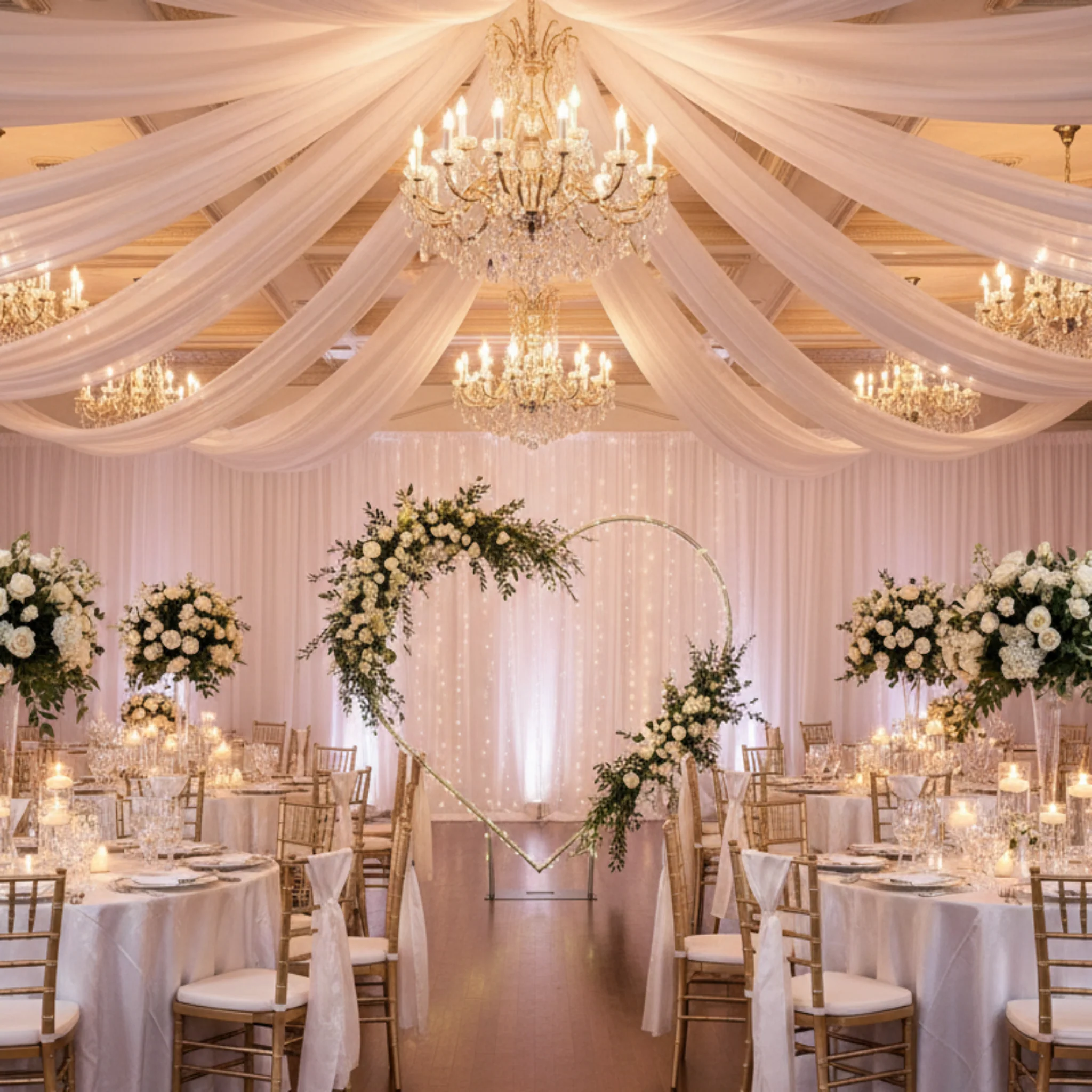 6.5ft Heart Frame Arch Backdrop - Image 9