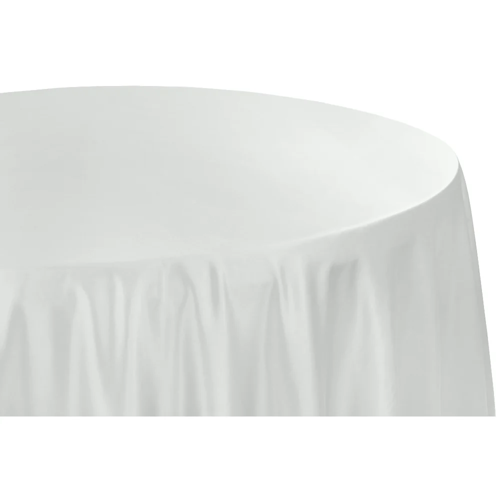 Lamour Satin 120" Round Tablecloth - Gray/Silver - Image 2