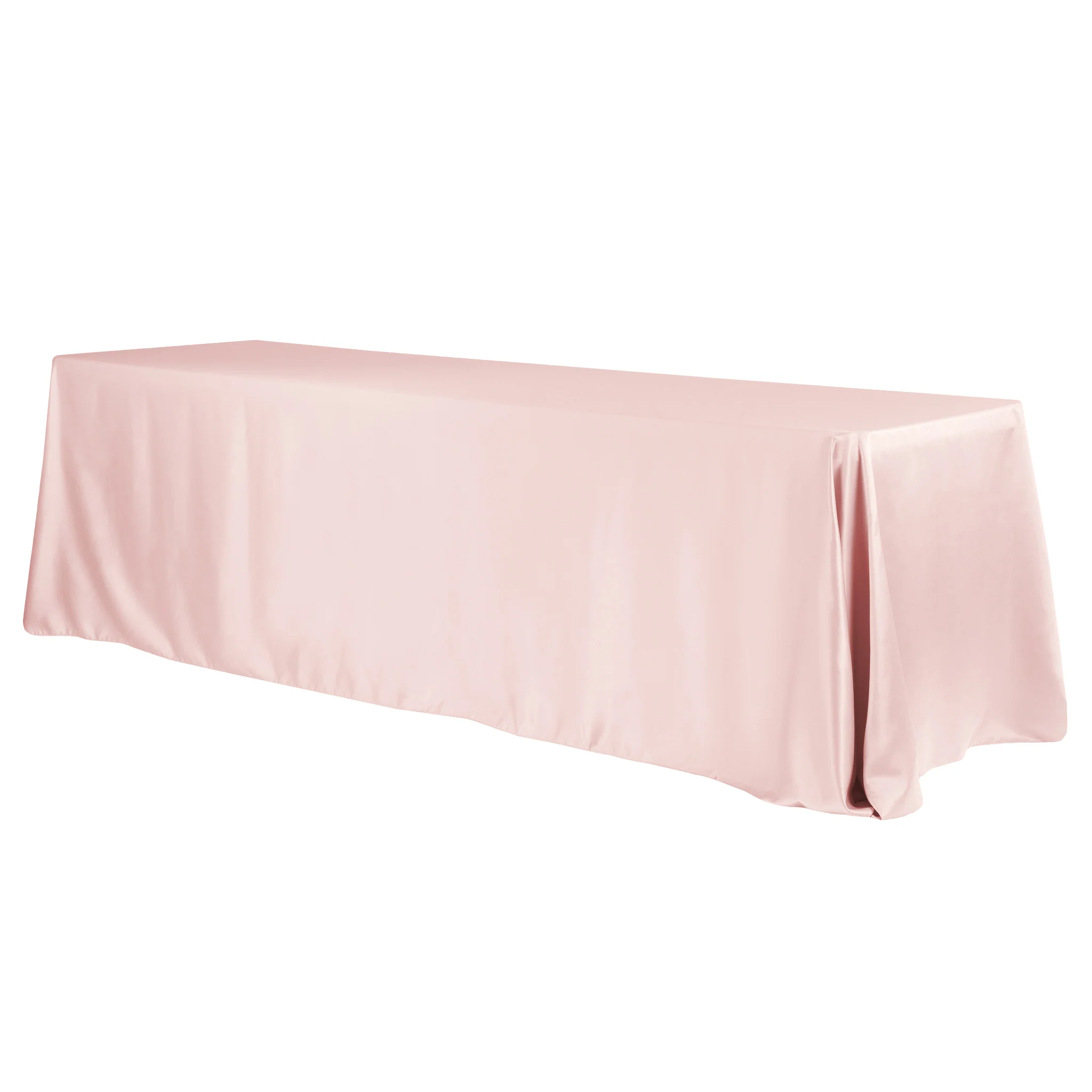 Lamour Satin 90"x132" Rectangular Oblong Tablecloth - Dusty Rose/Mauve