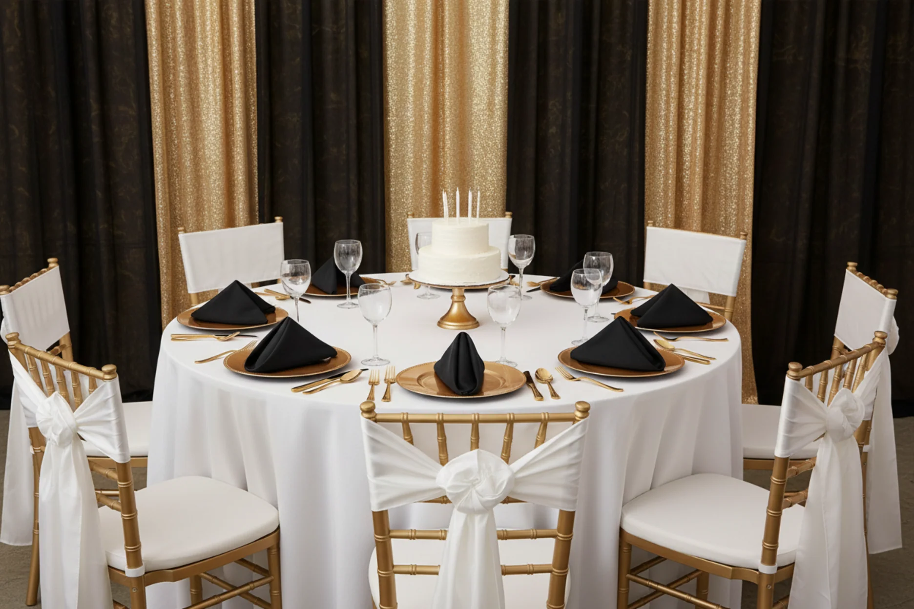 Lamour Satin Napkin 20"x20" - Black - Image 2